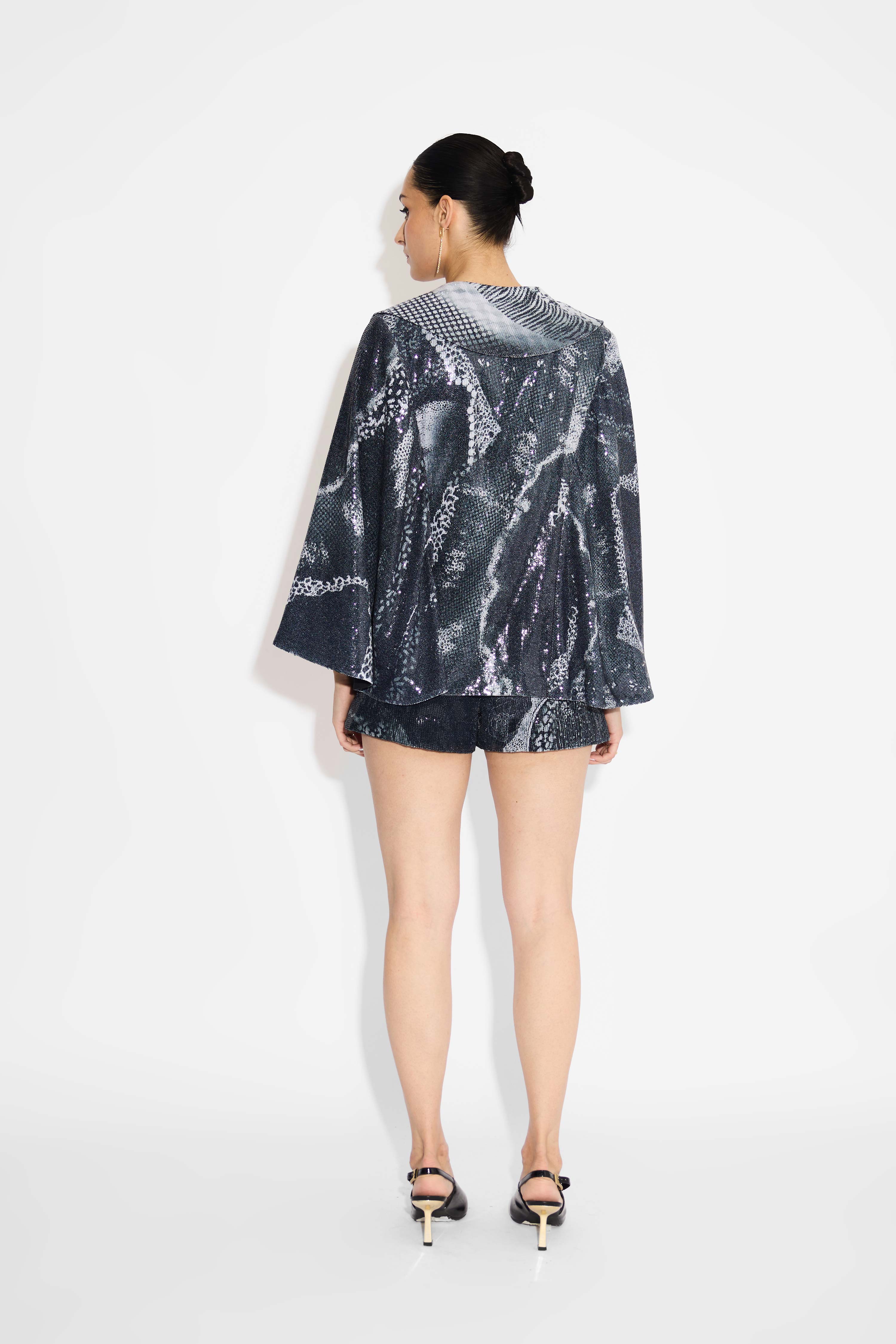 Amorphous print black tube top