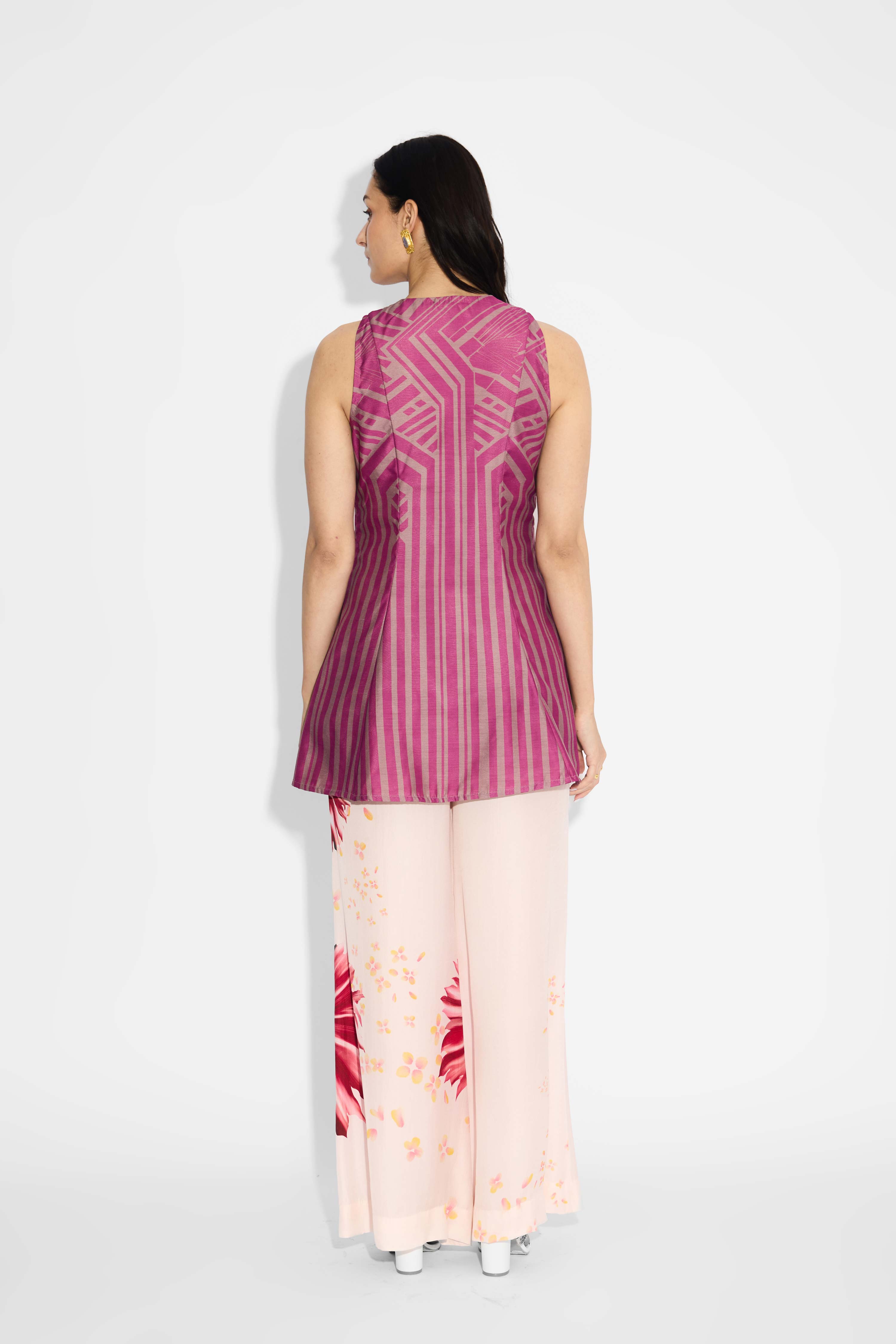 Mauve Pink Stripe Tunic