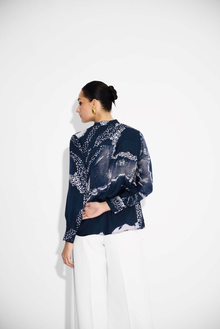 amorphous Blue pintuck shirt