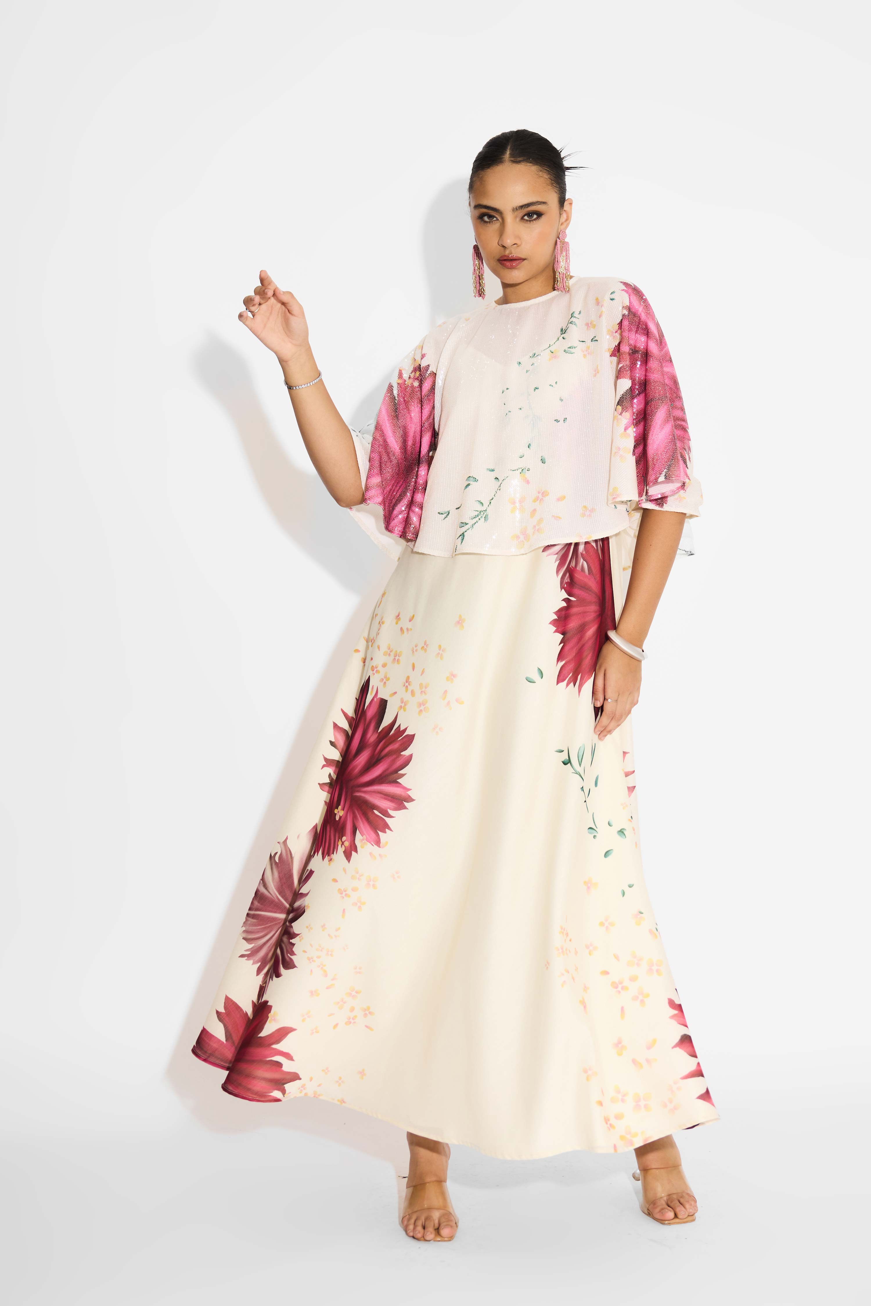 Ivory floral flare Set