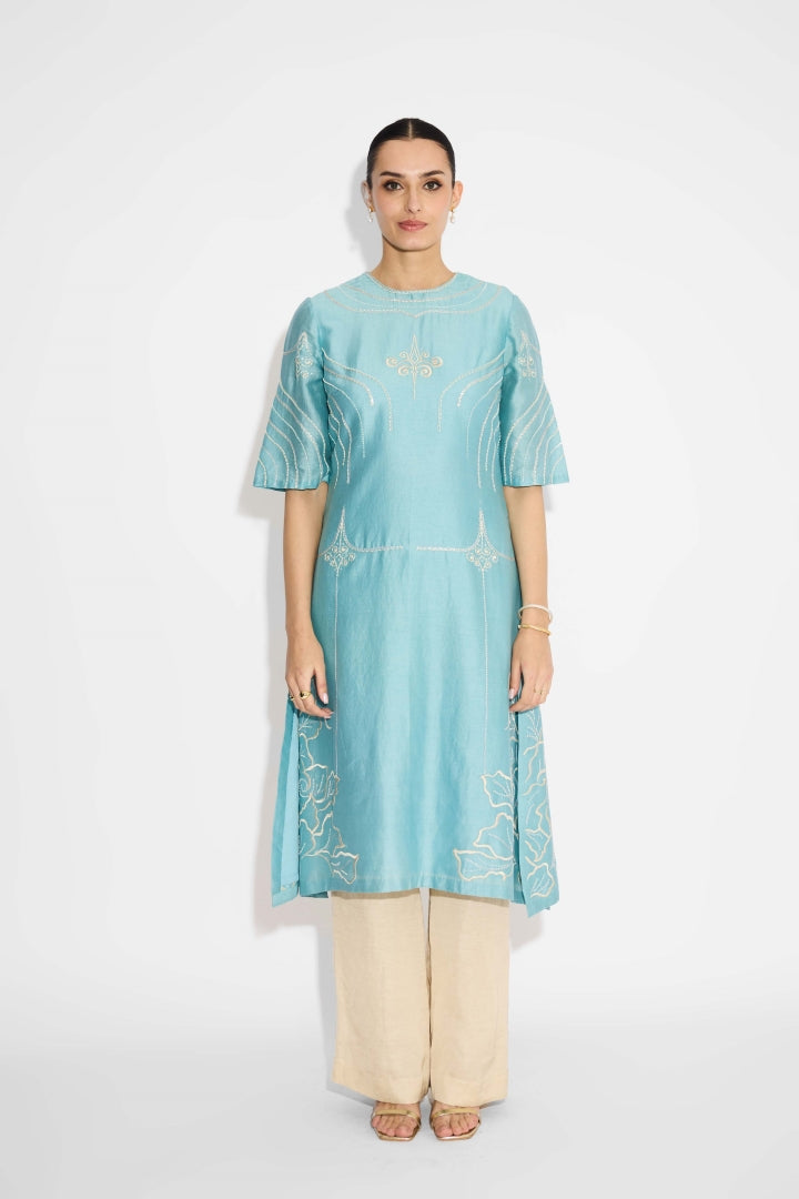 Aqua flare kurta
