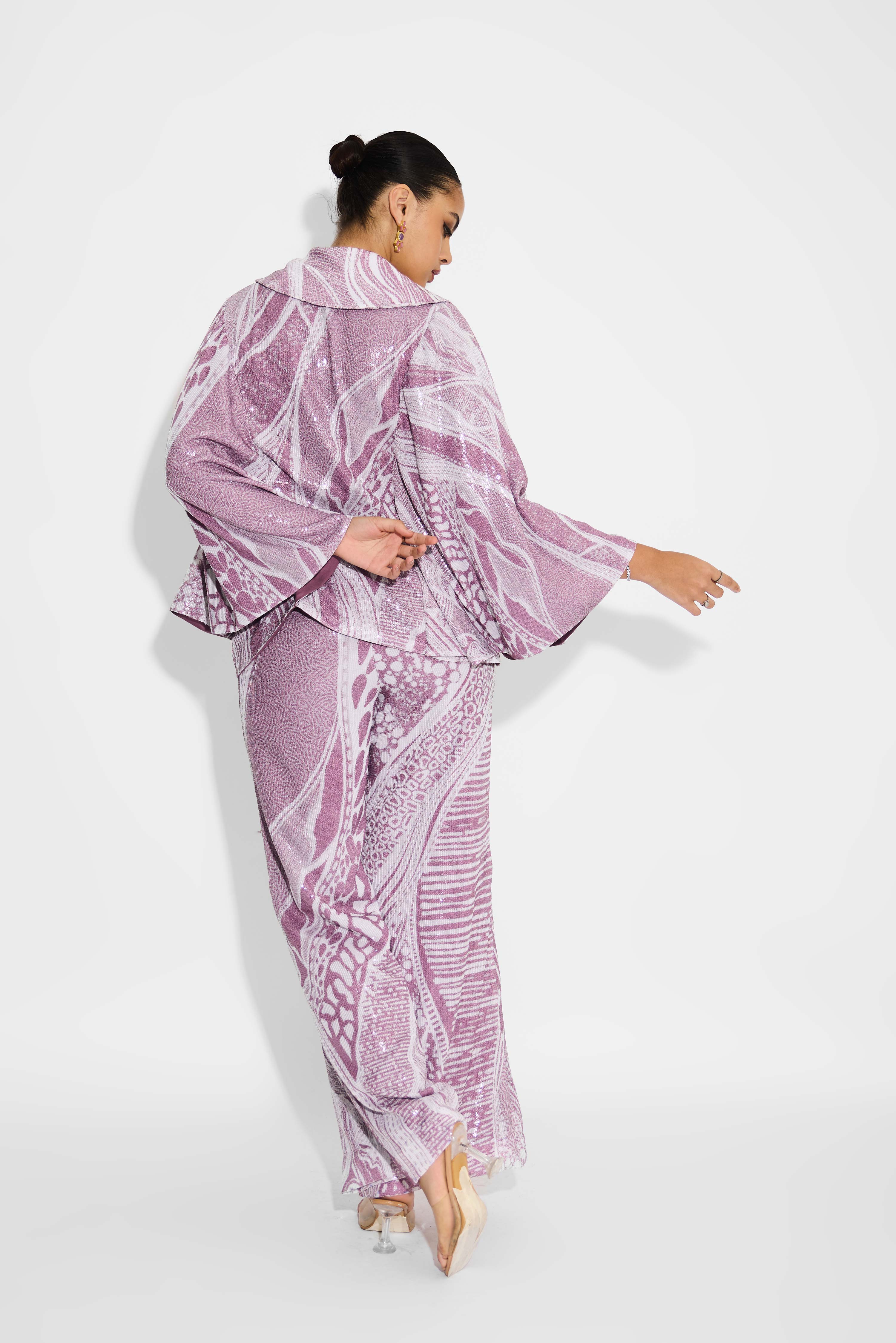 Amorphous  Dusty Purple Sequins Pant