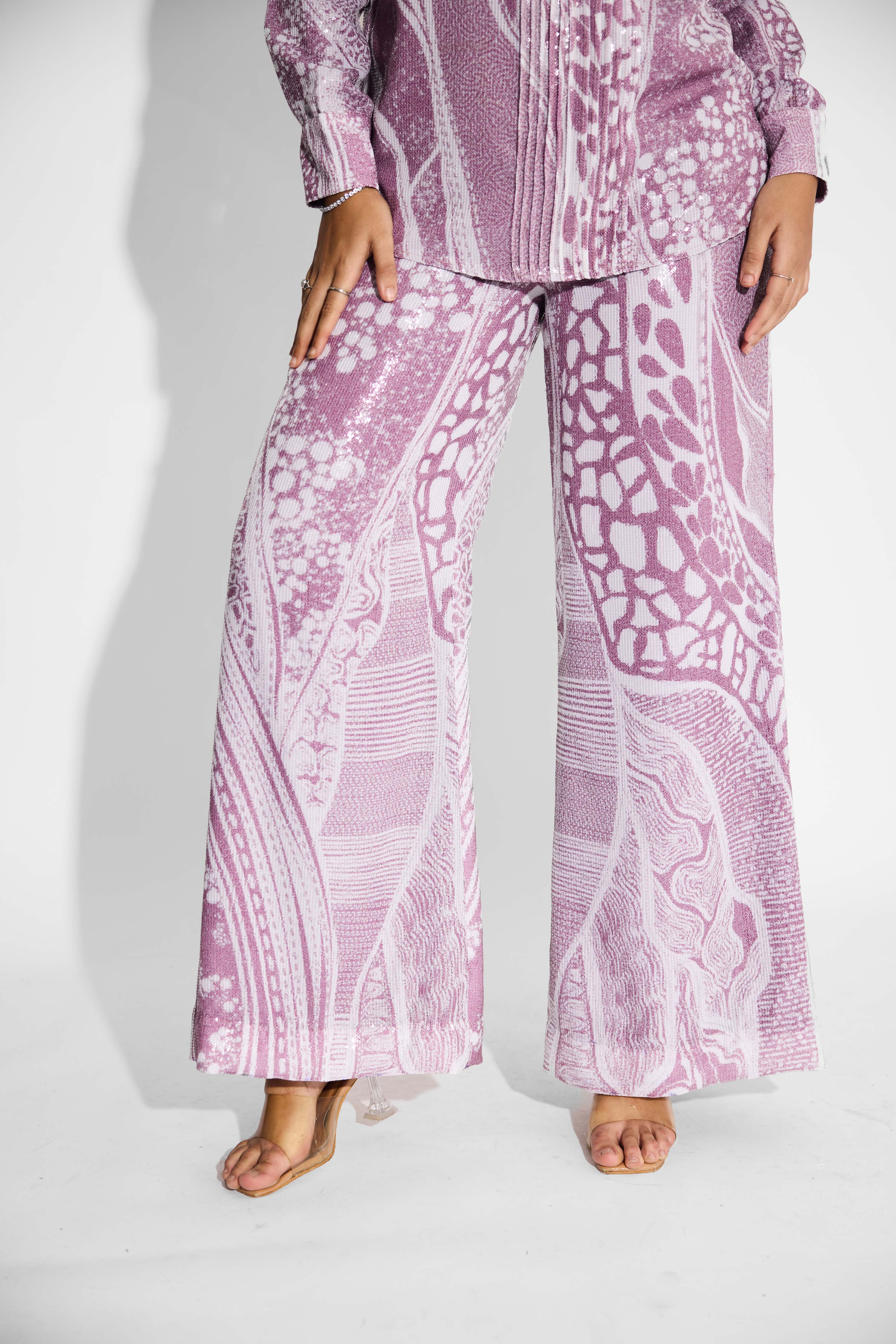 Amorphous  Dusty Purple Sequins Pant