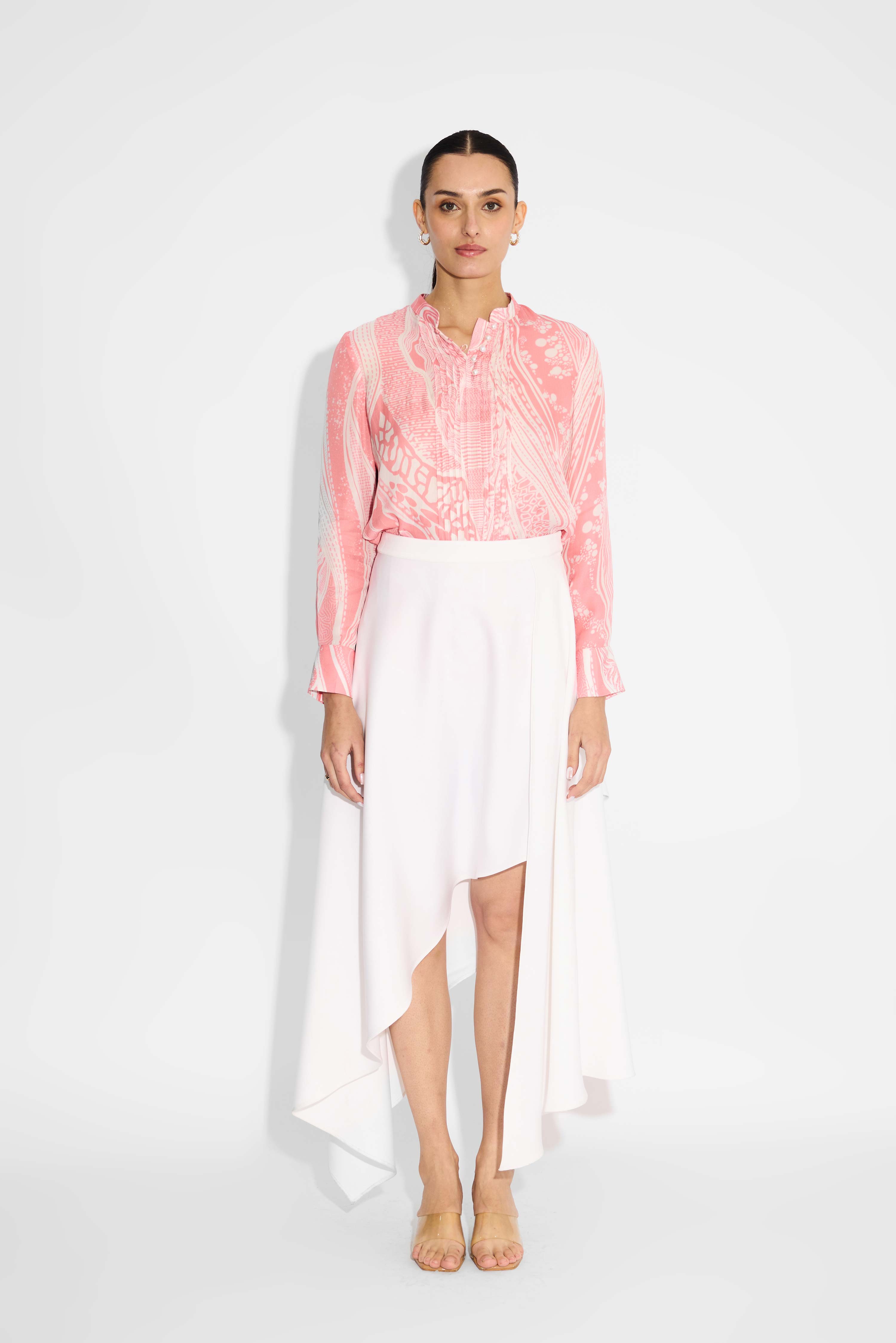 Ivory Draped Skirt