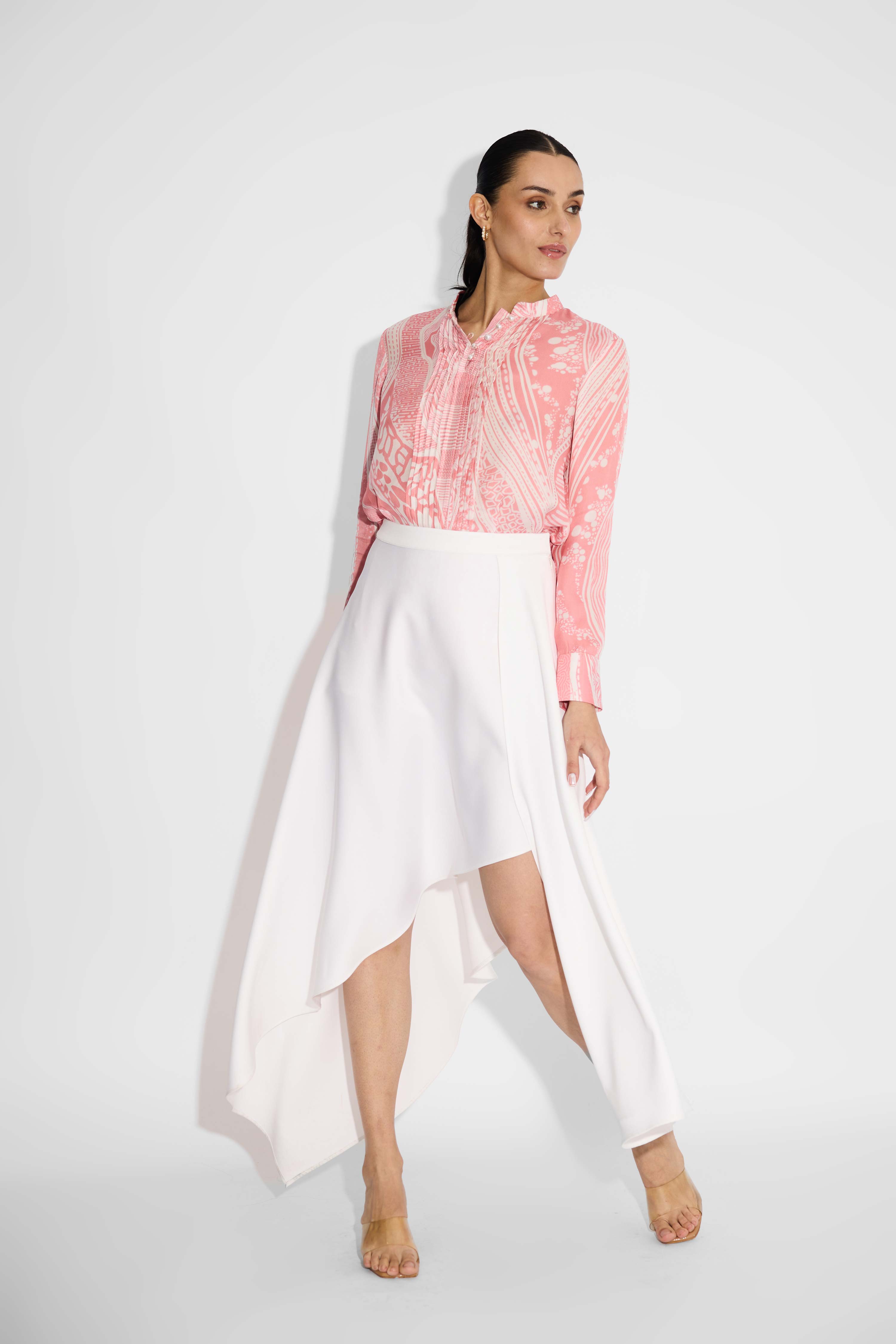 Ivory Draped Skirt