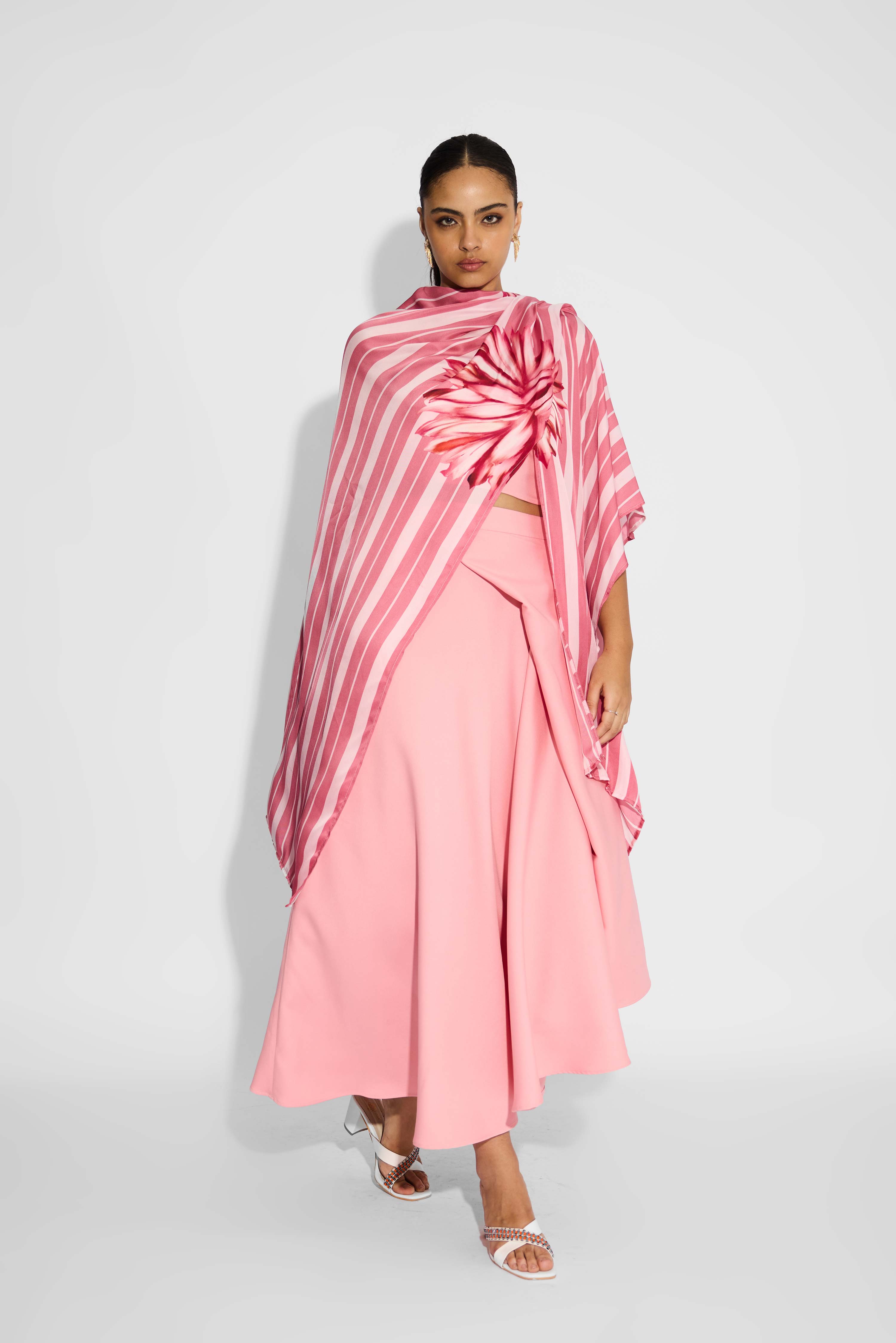 Pink Draped Skirt