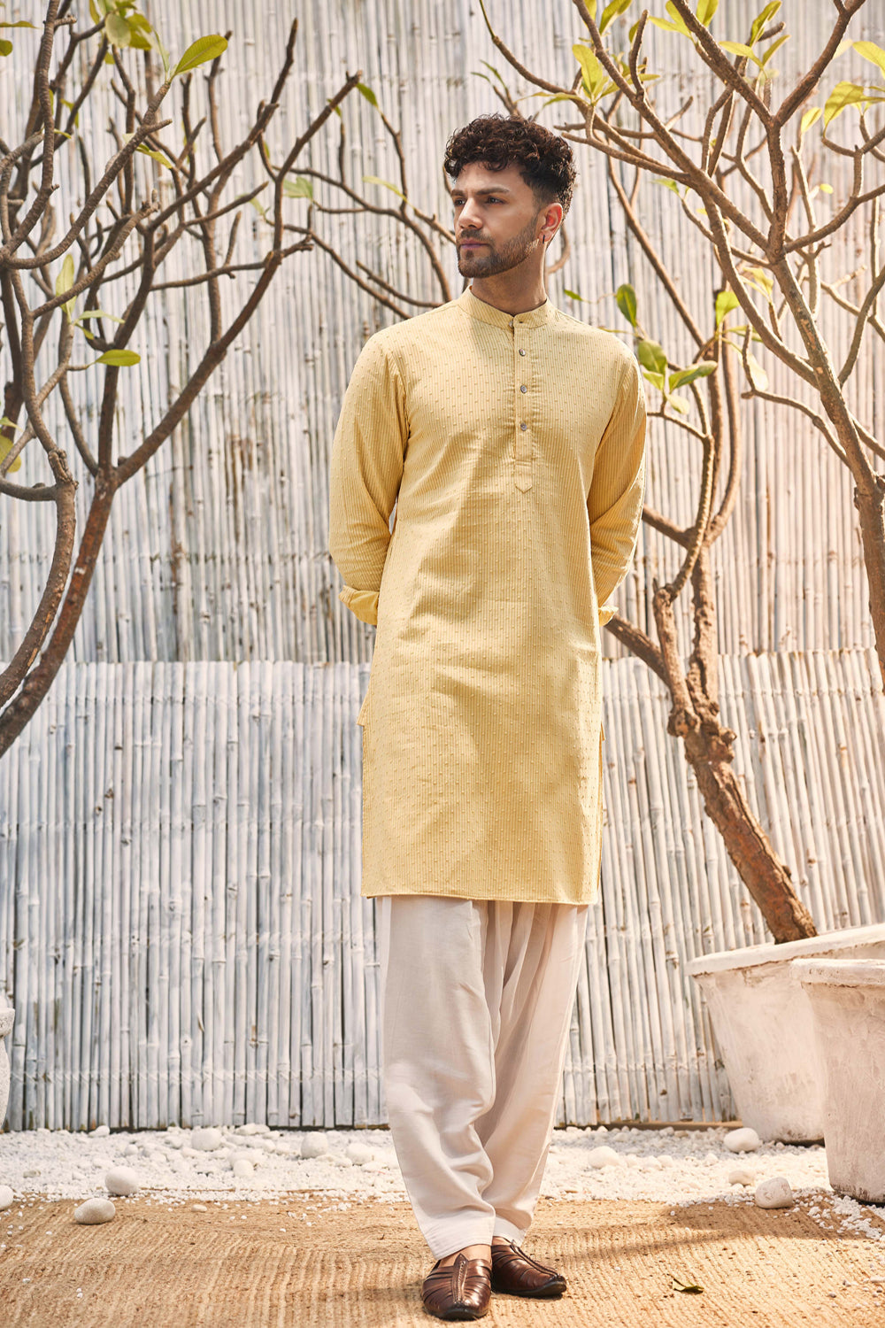 Cotton Straight Kurta With Salwar - Set Of 2