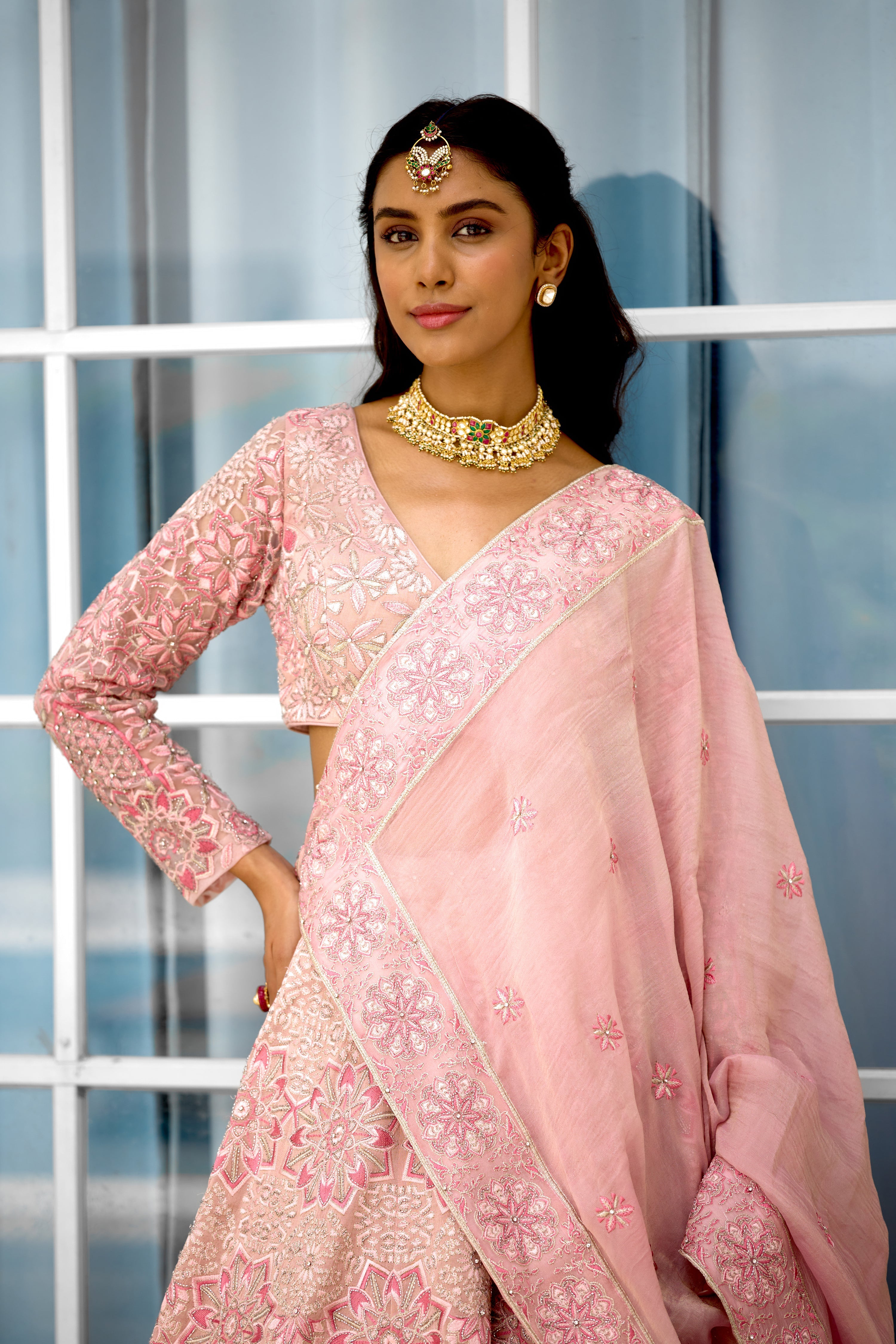 Blush Blossom Women wear Lehenga set