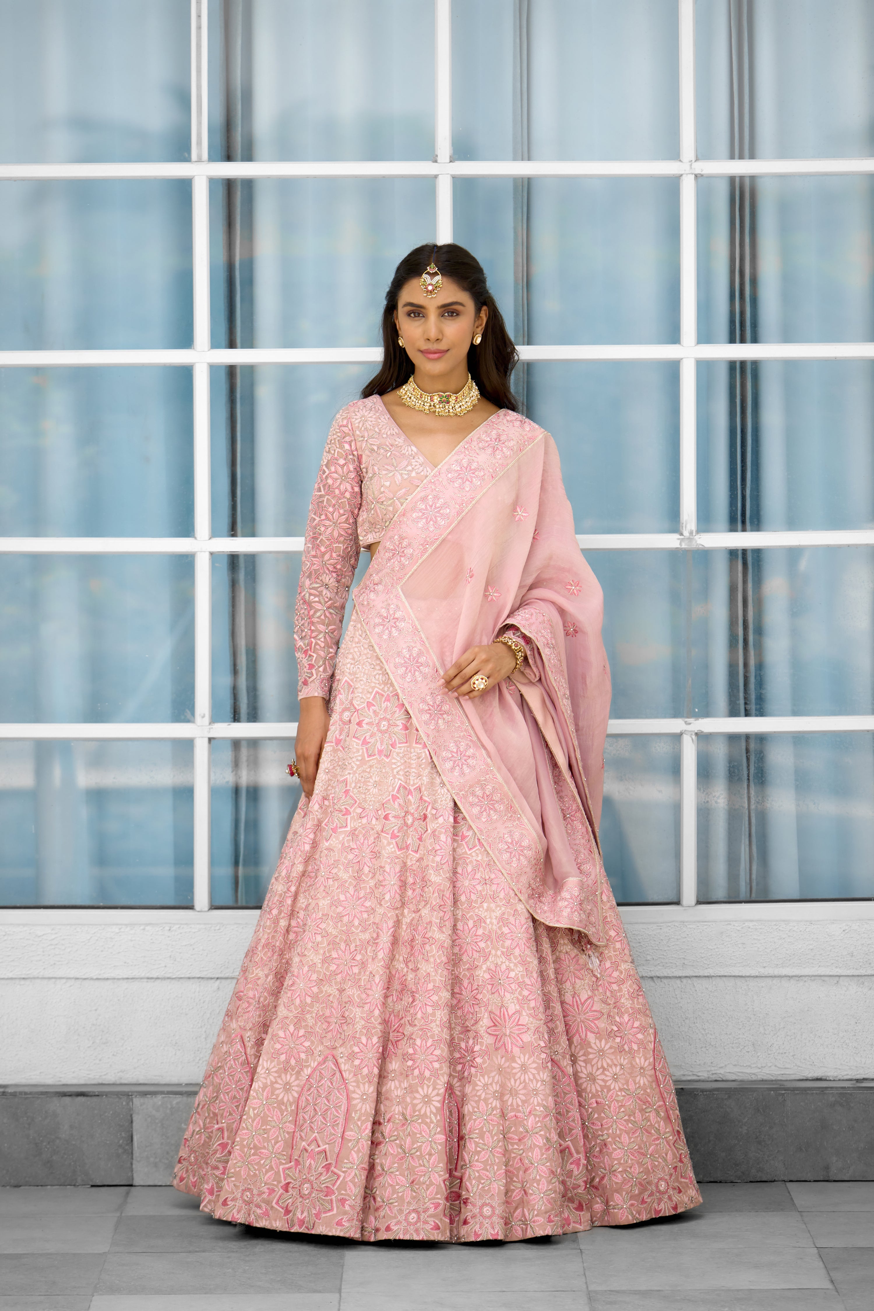 Blush Blossom Women wear Lehenga set
