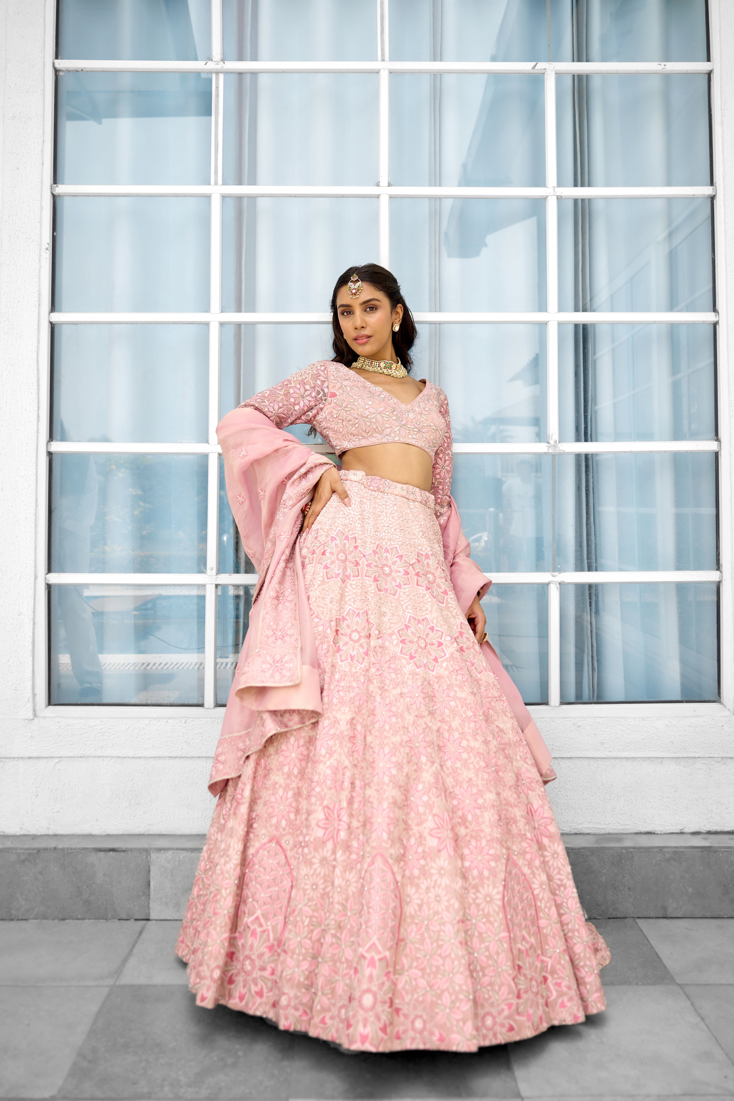 Blush Blossom Women wear Lehenga set