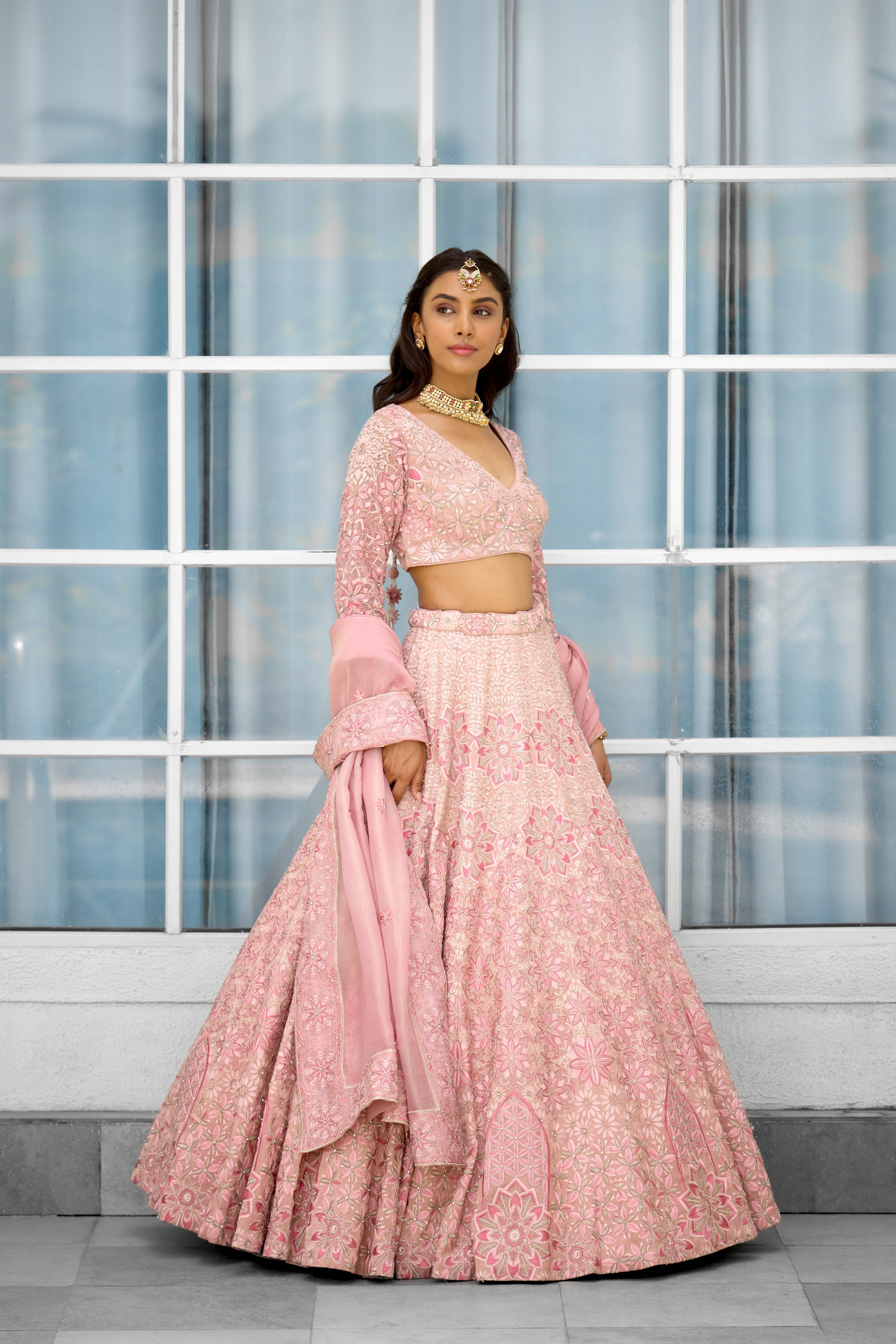 Blush Blossom Women wear Lehenga set