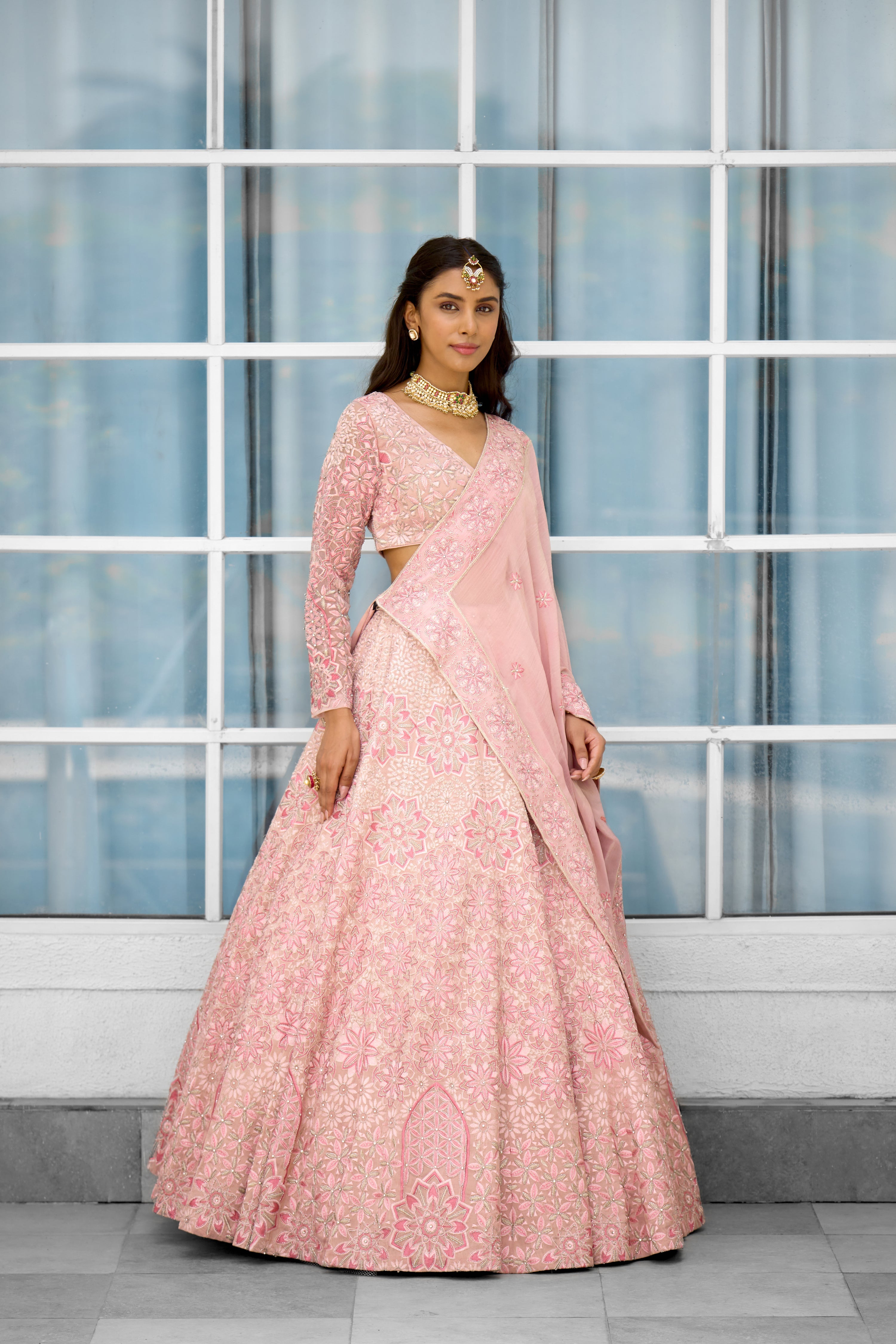 Blush Blossom Women wear Lehenga set