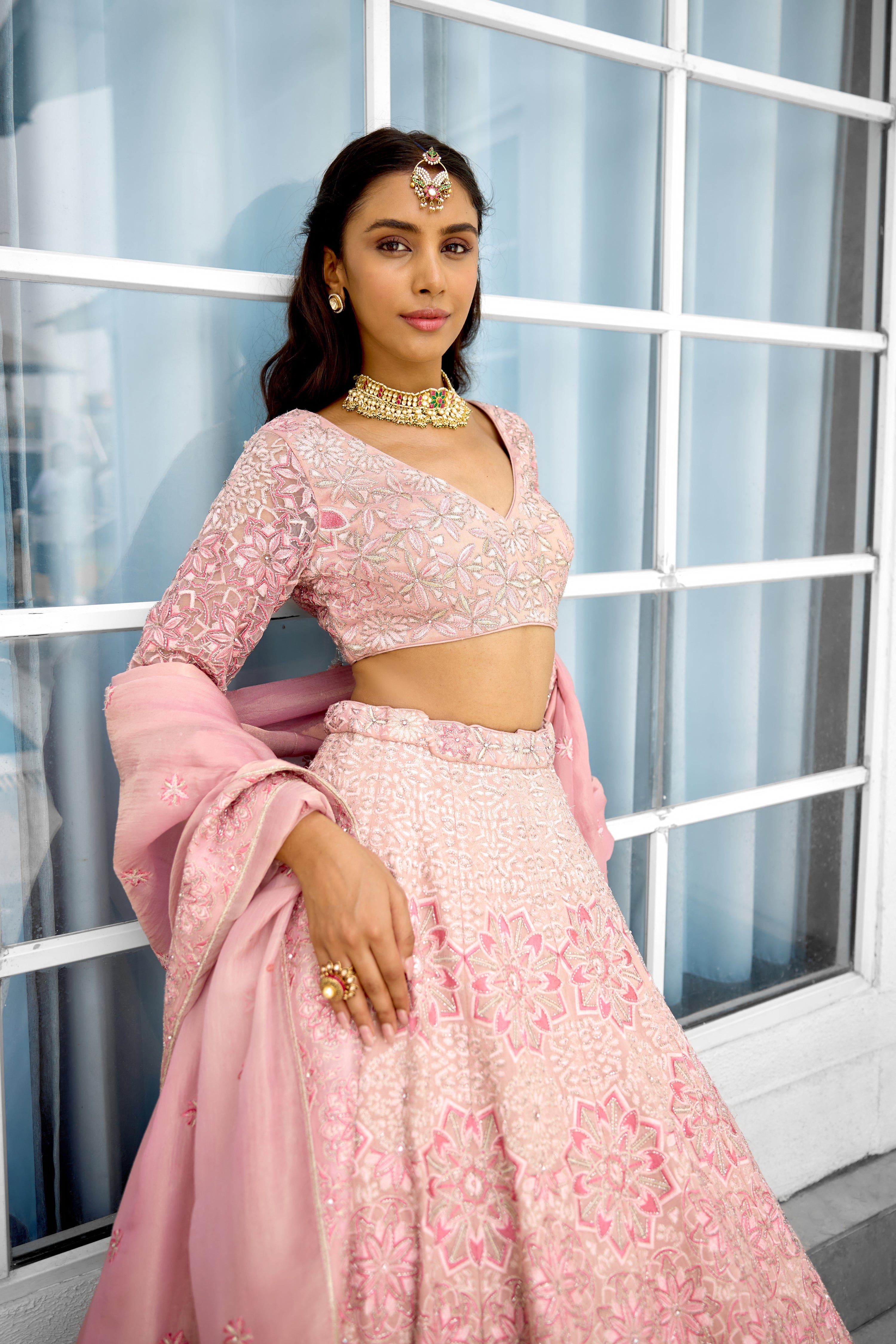 Blush Blossom Women wear Lehenga set