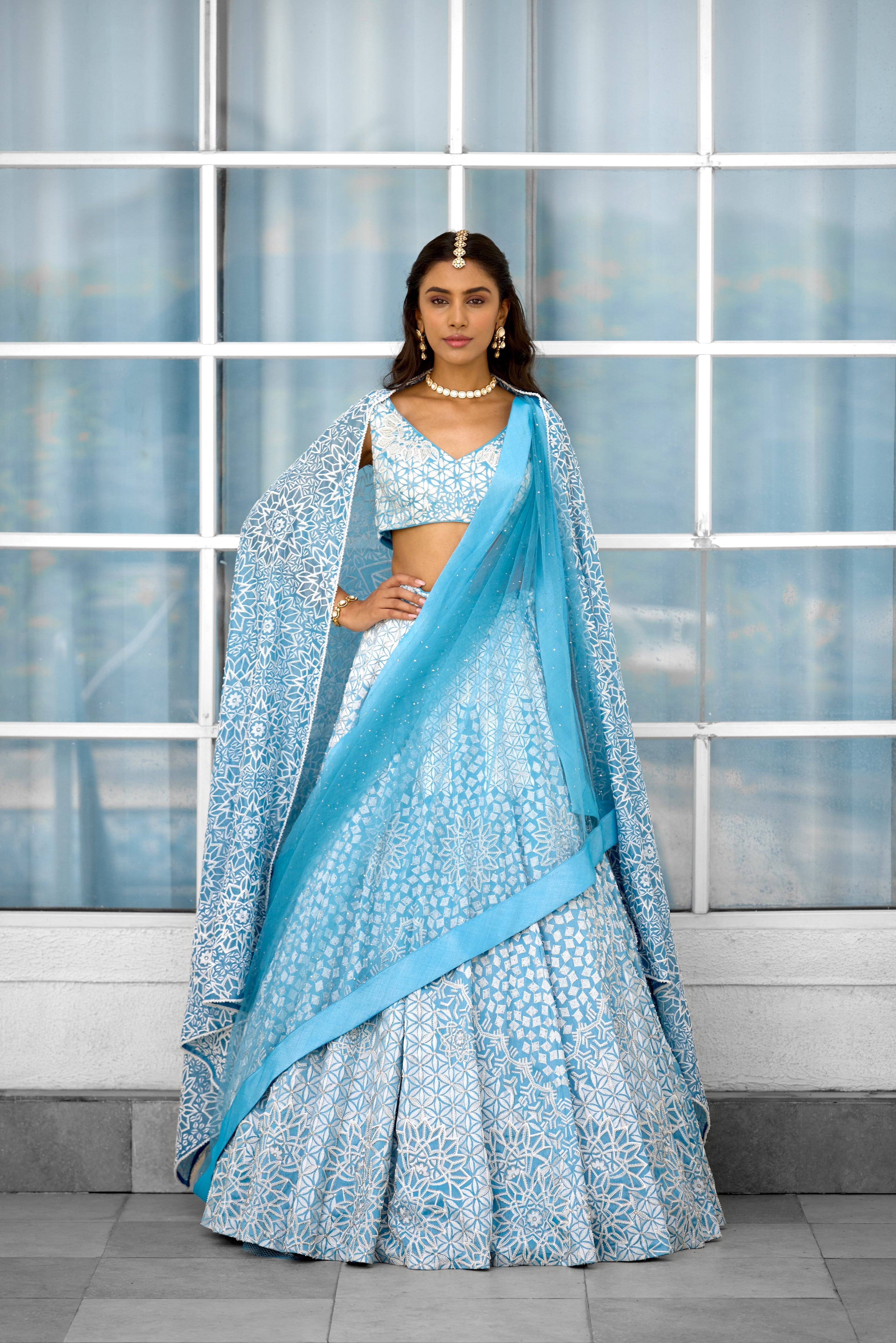 Blue Blossom Womens wear Lehenga set
