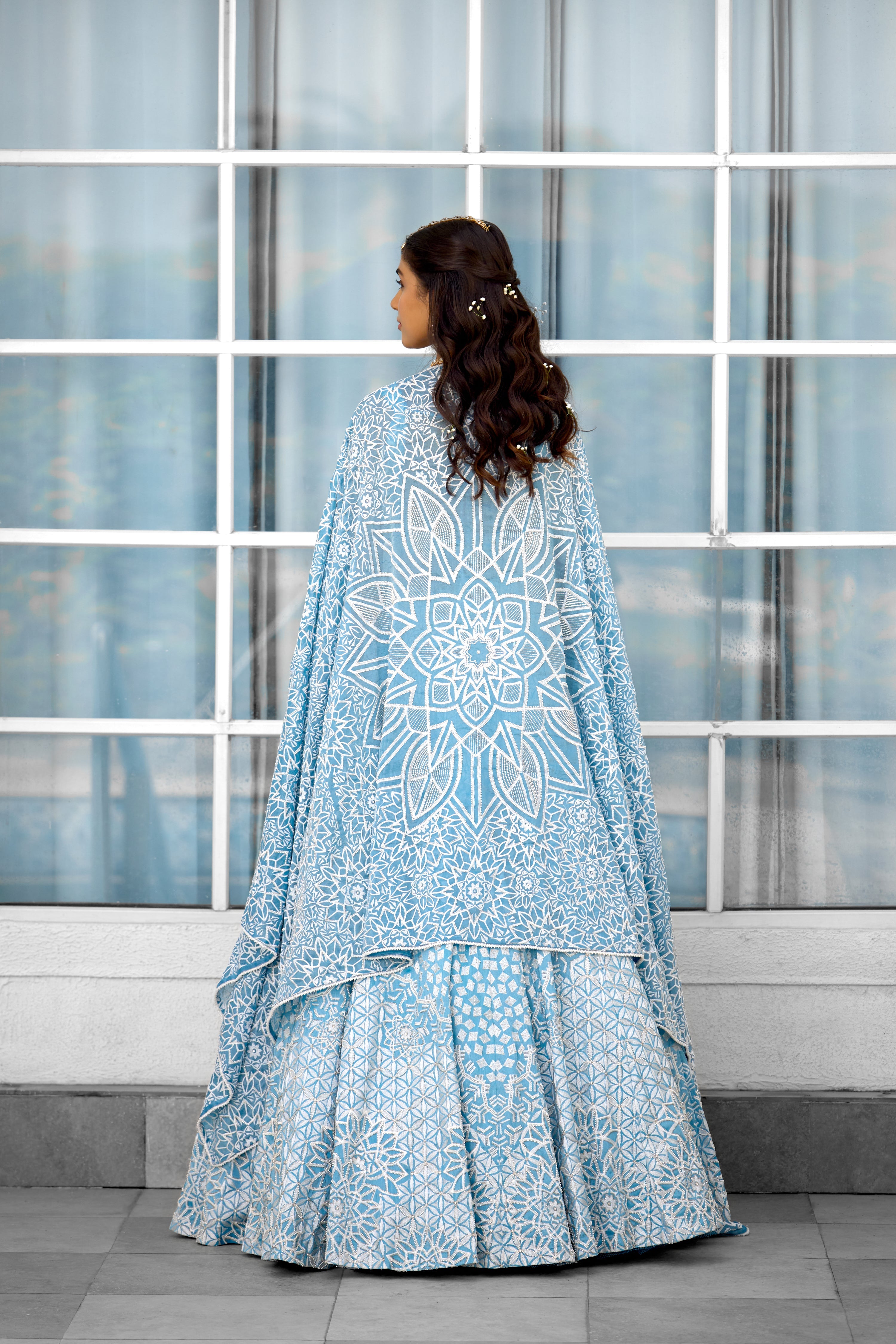 Blue Blossom Womens wear Lehenga set