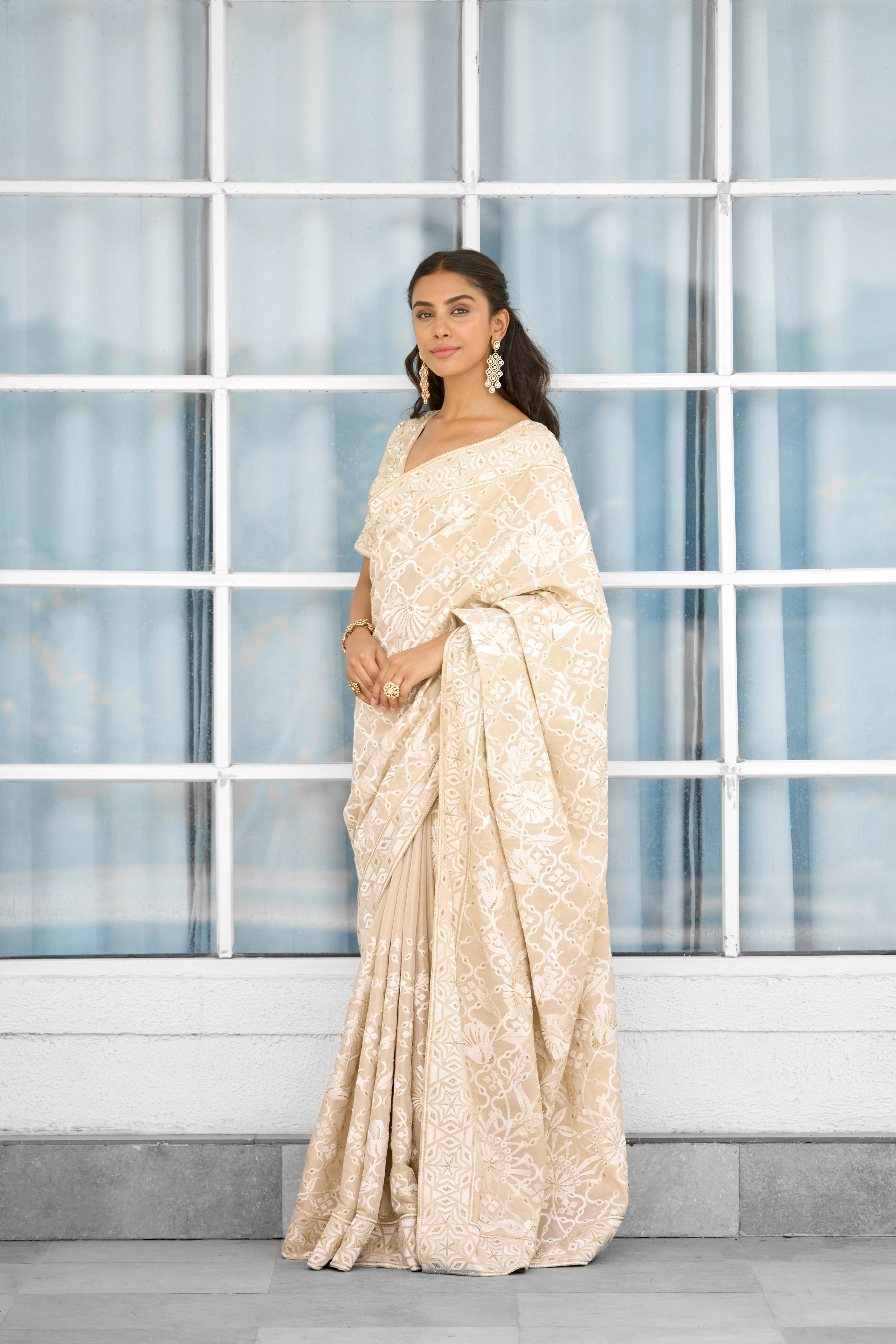 Honey Drop Women wear saree blouse set