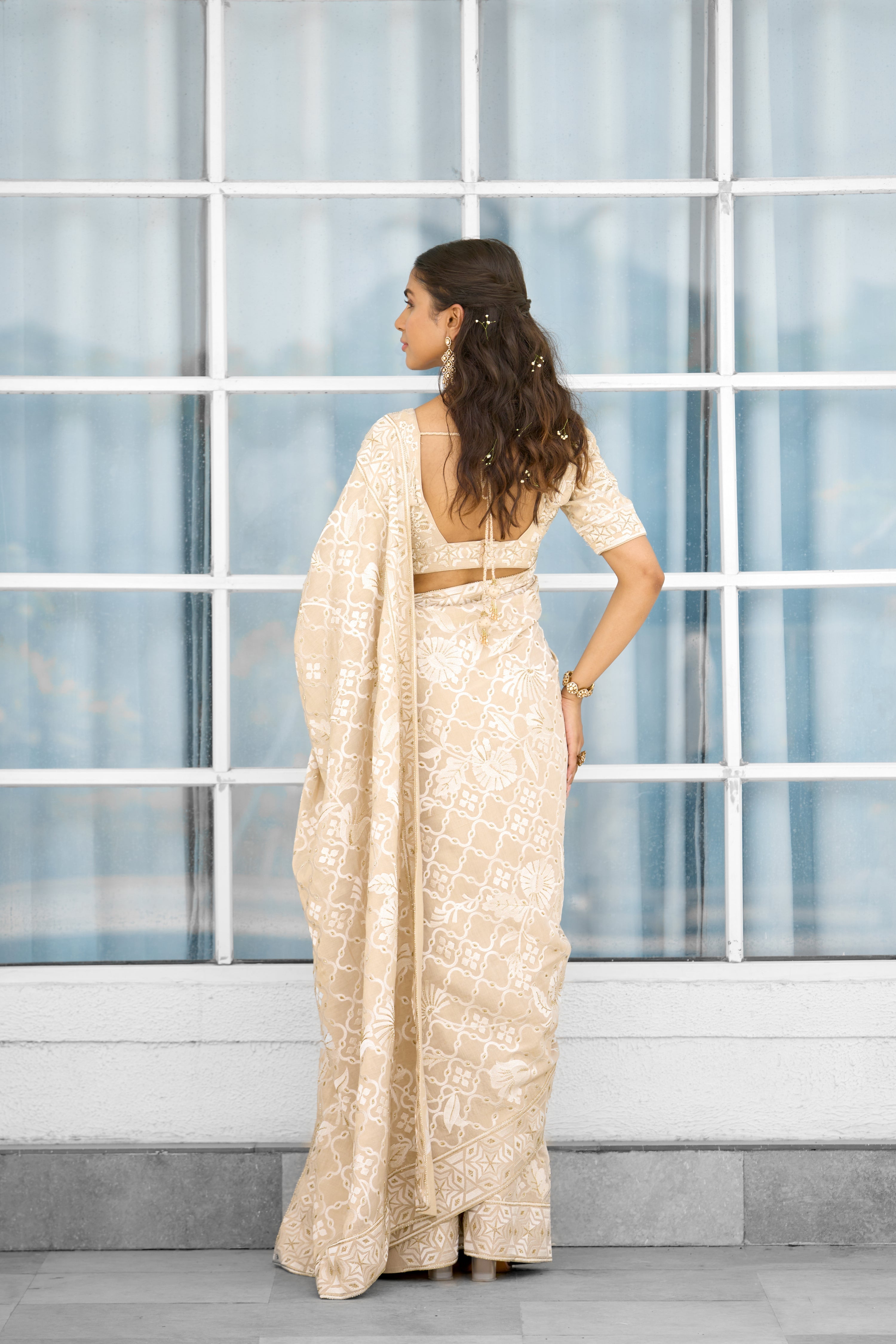 Honey Drop Women wear saree blouse set