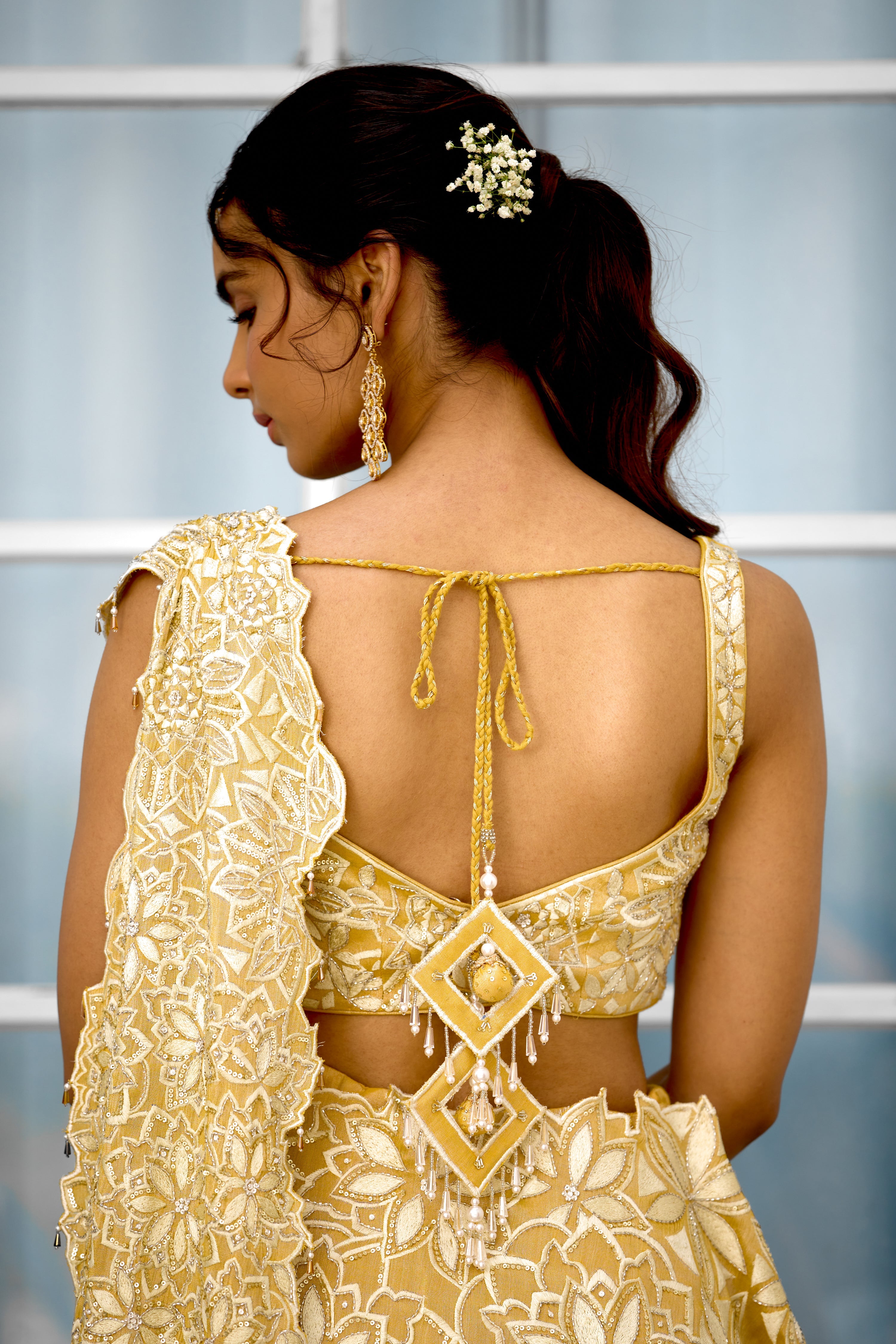 Marigold Muse Women wear Lehenga saree set