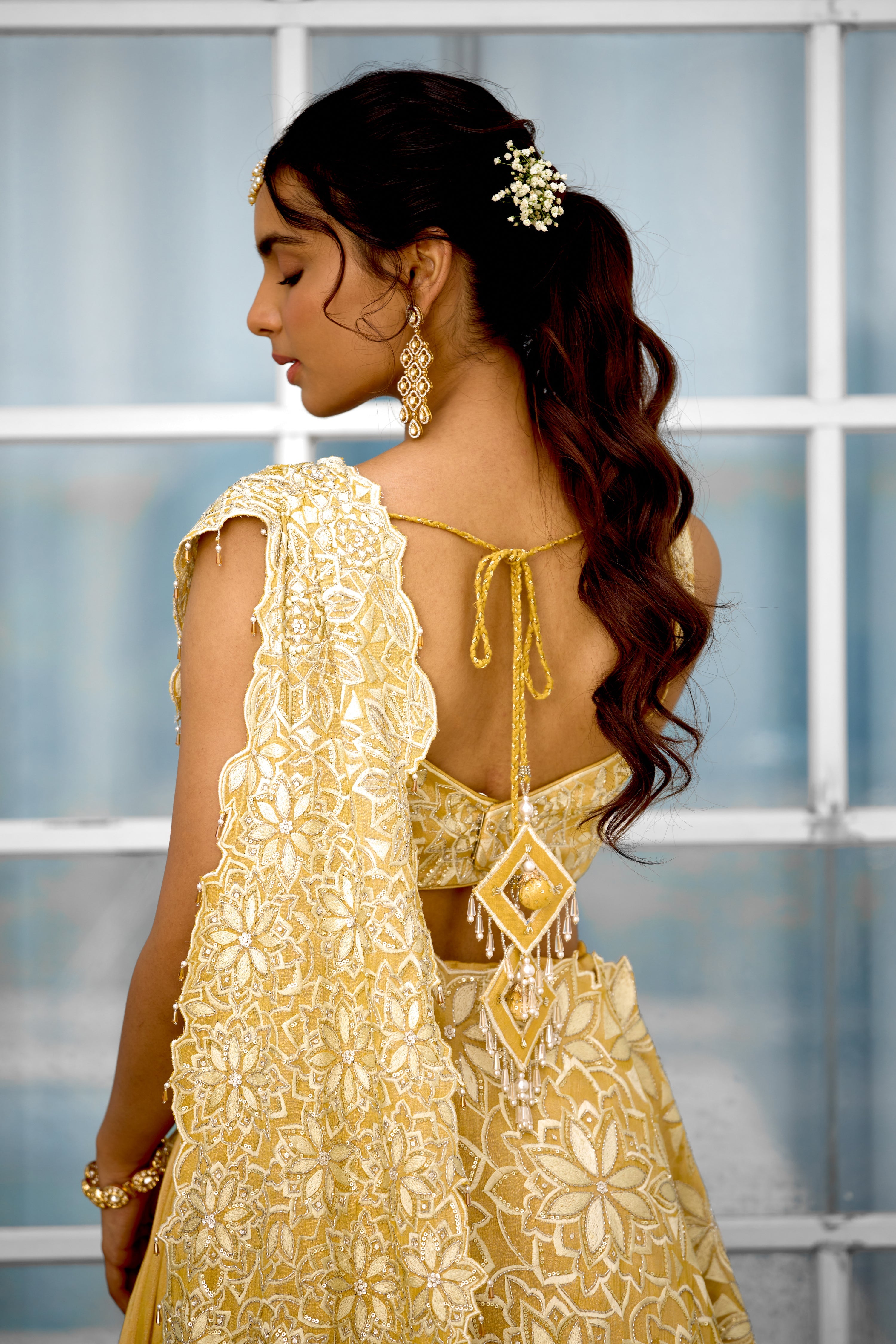 Marigold Muse Women wear Lehenga saree set