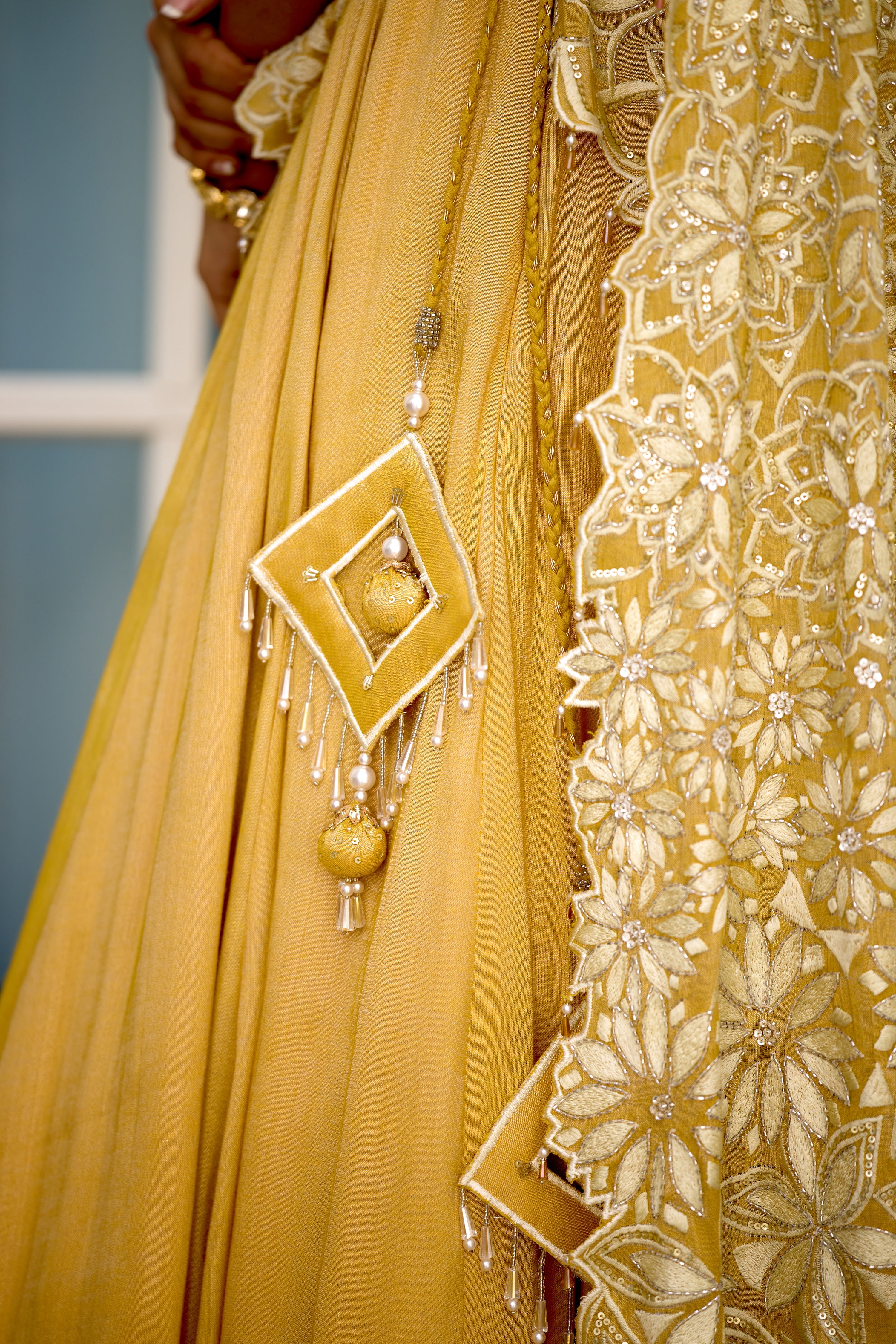 Marigold Muse Women wear Lehenga saree set