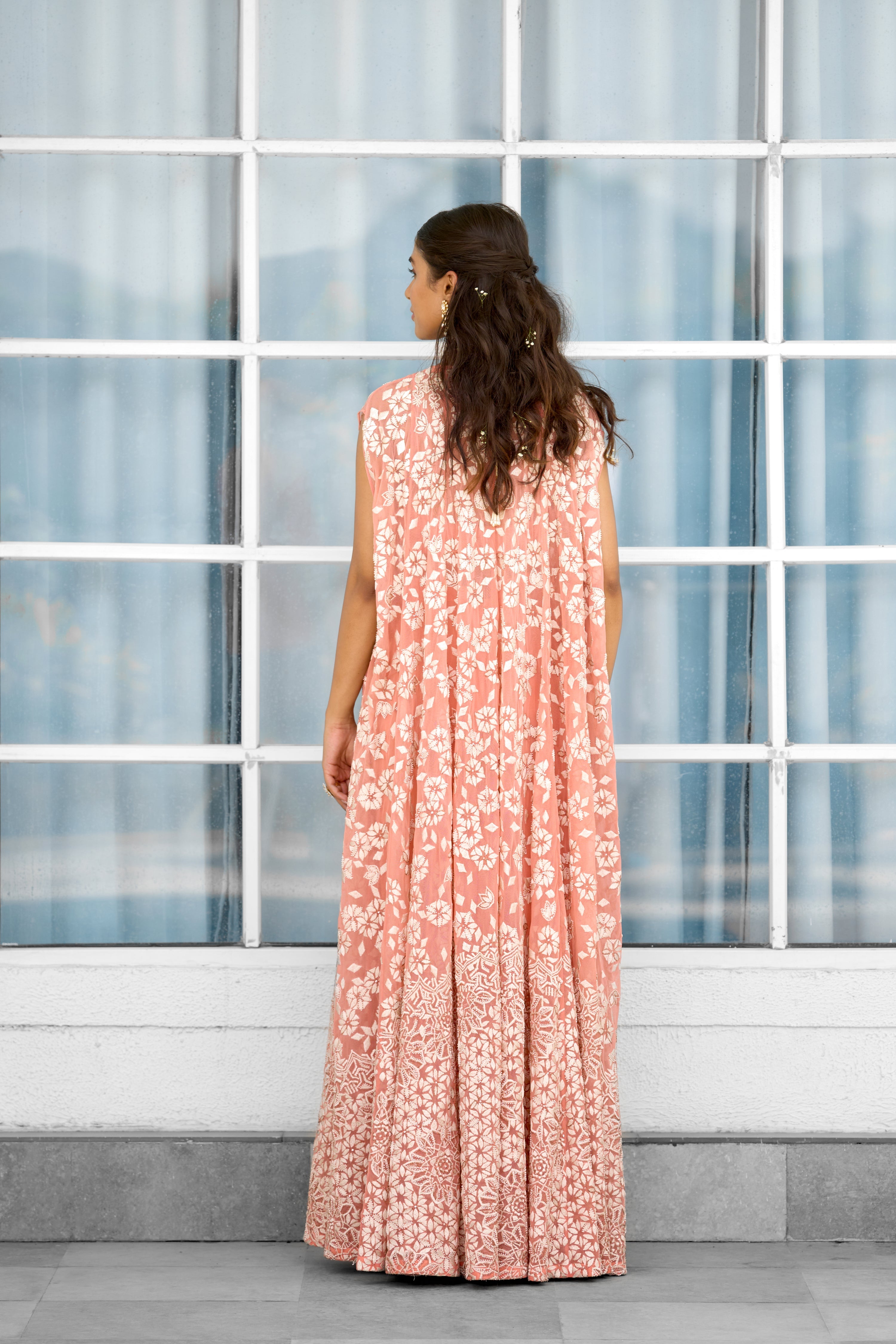 Petal Dust Women wear Cape Dhoti set