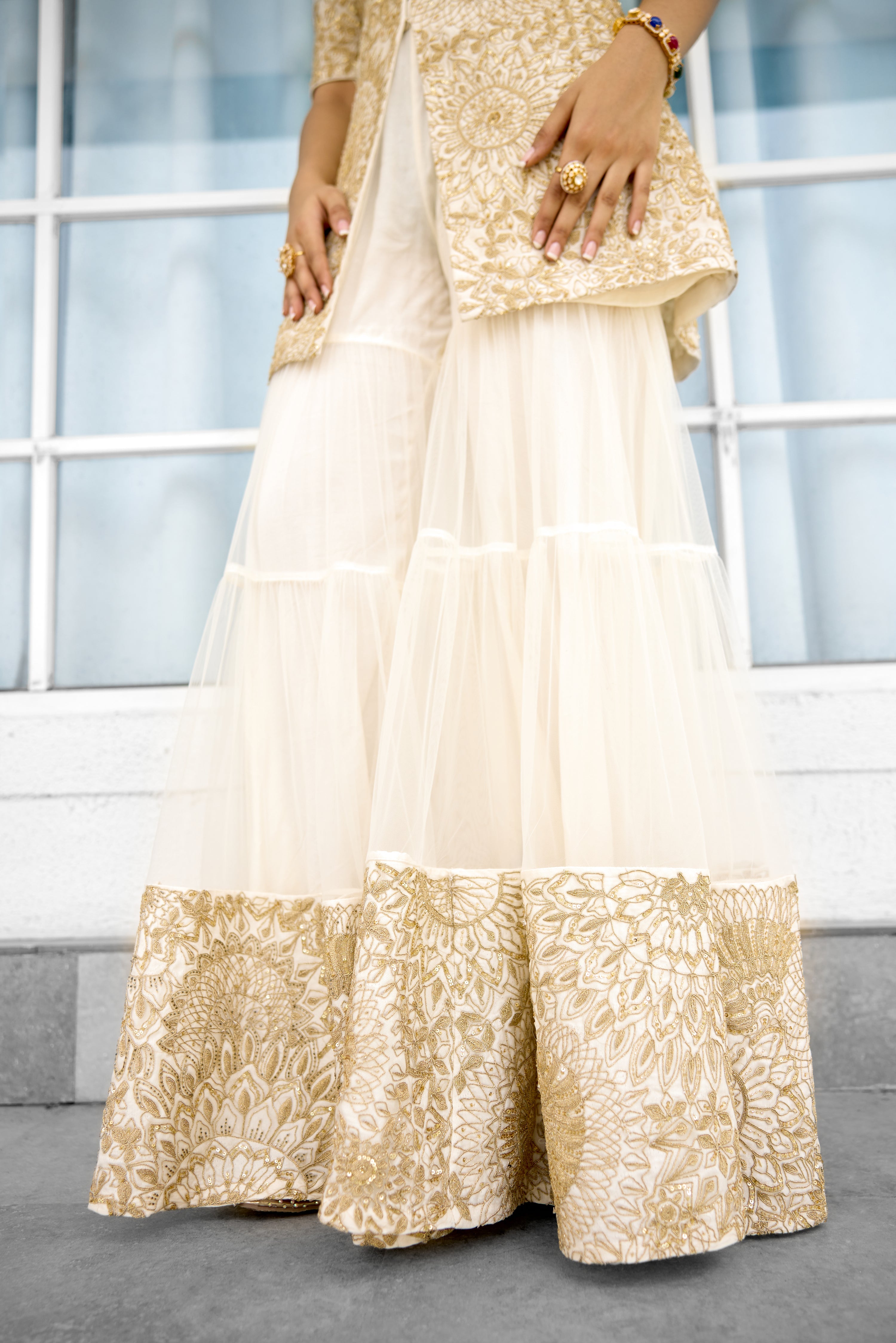 Sun Ray Women wear kurta gharara set