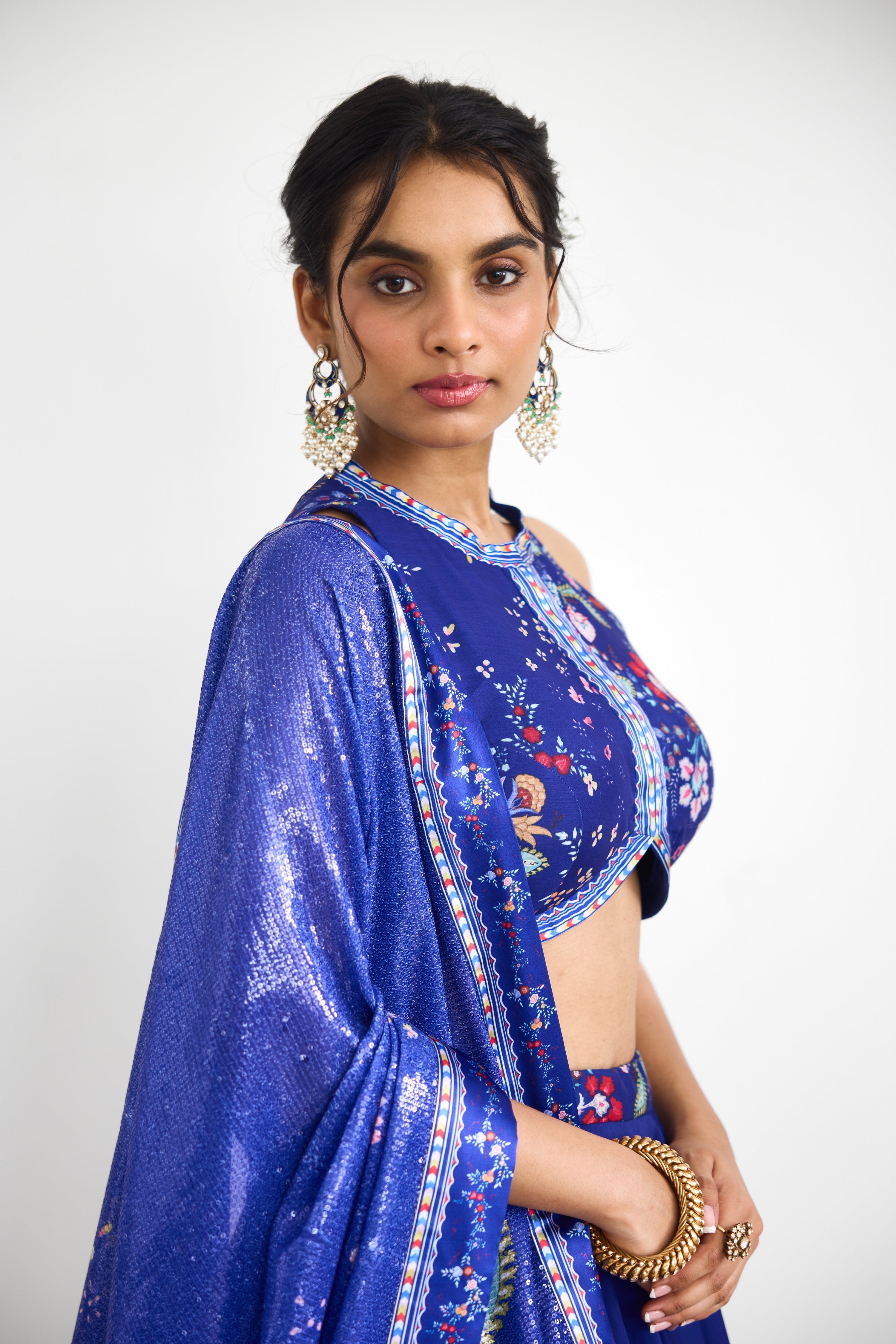 Peacock garden women wear Printed Lehenga set