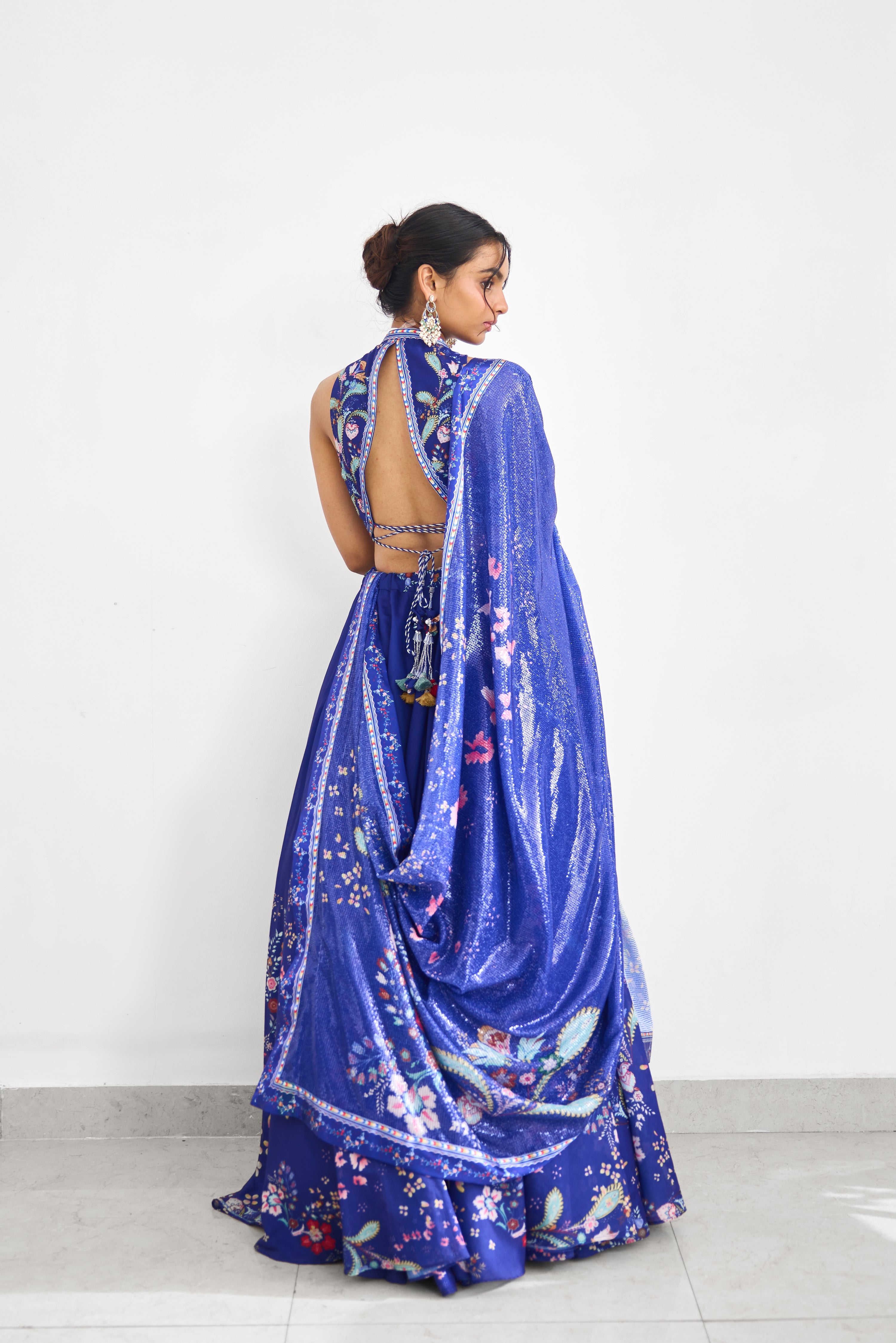 Peacock garden women wear Printed Lehenga set