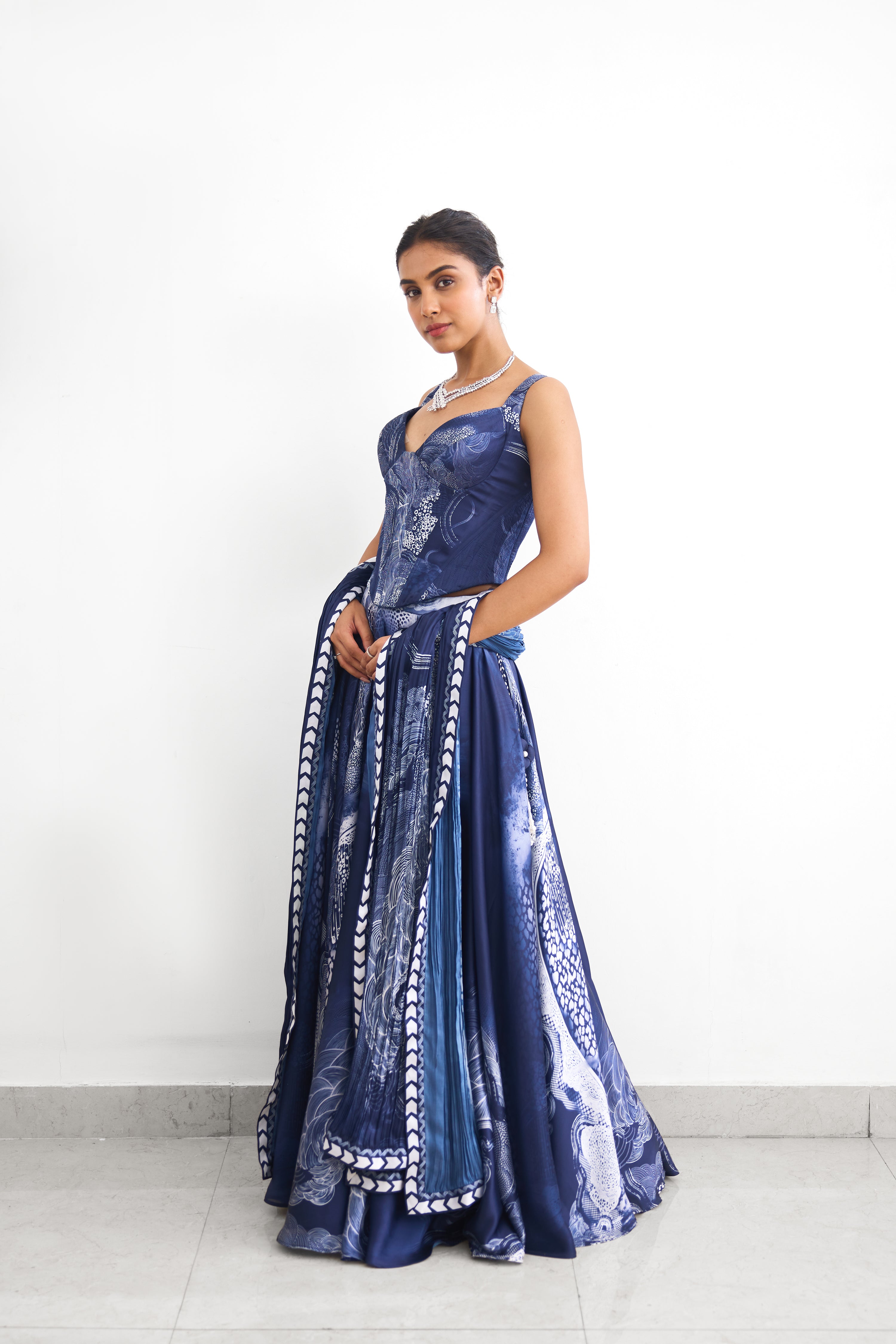 Swirl Print Women wear Printed Lehenga set