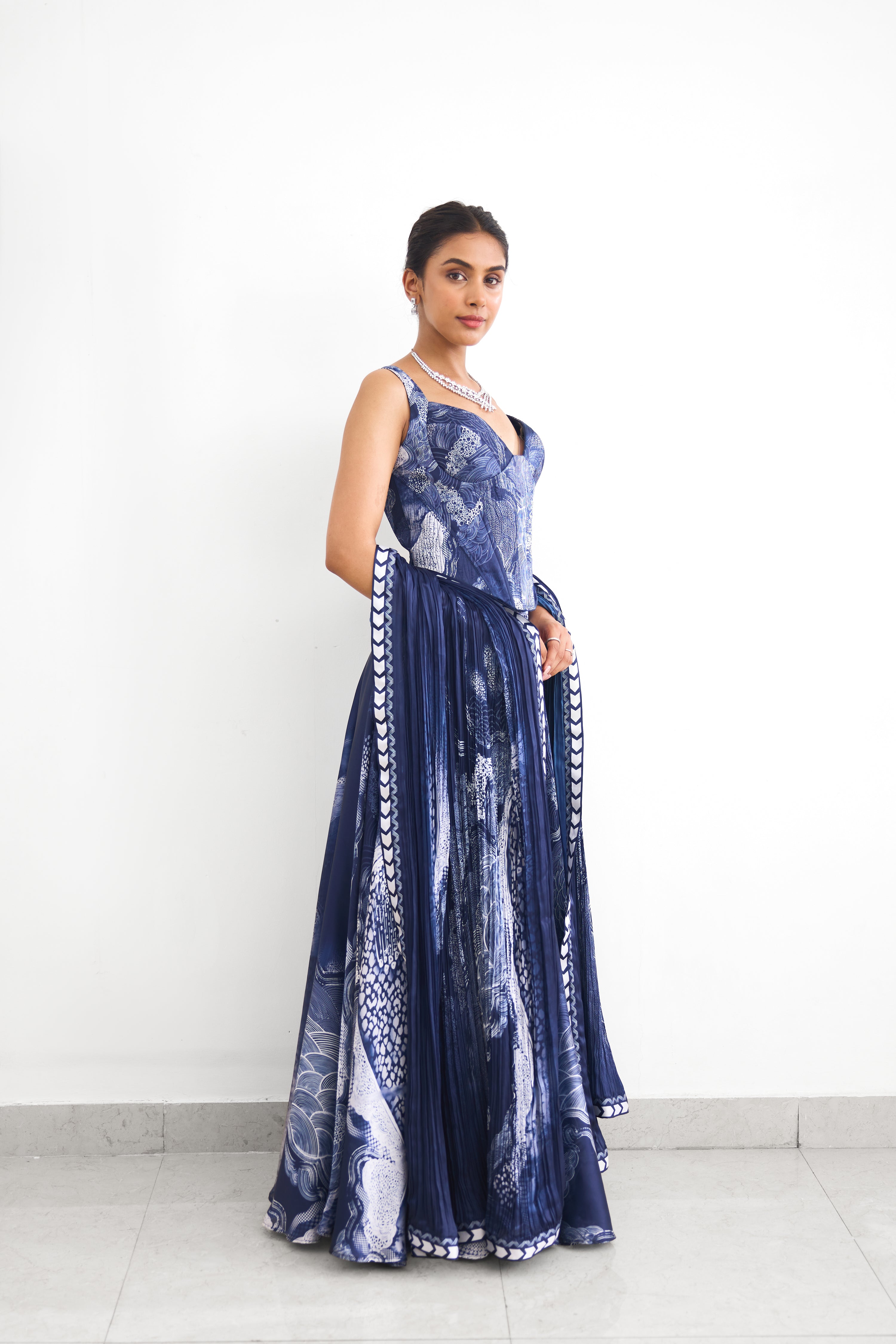 Swirl Print Women wear Printed Lehenga set