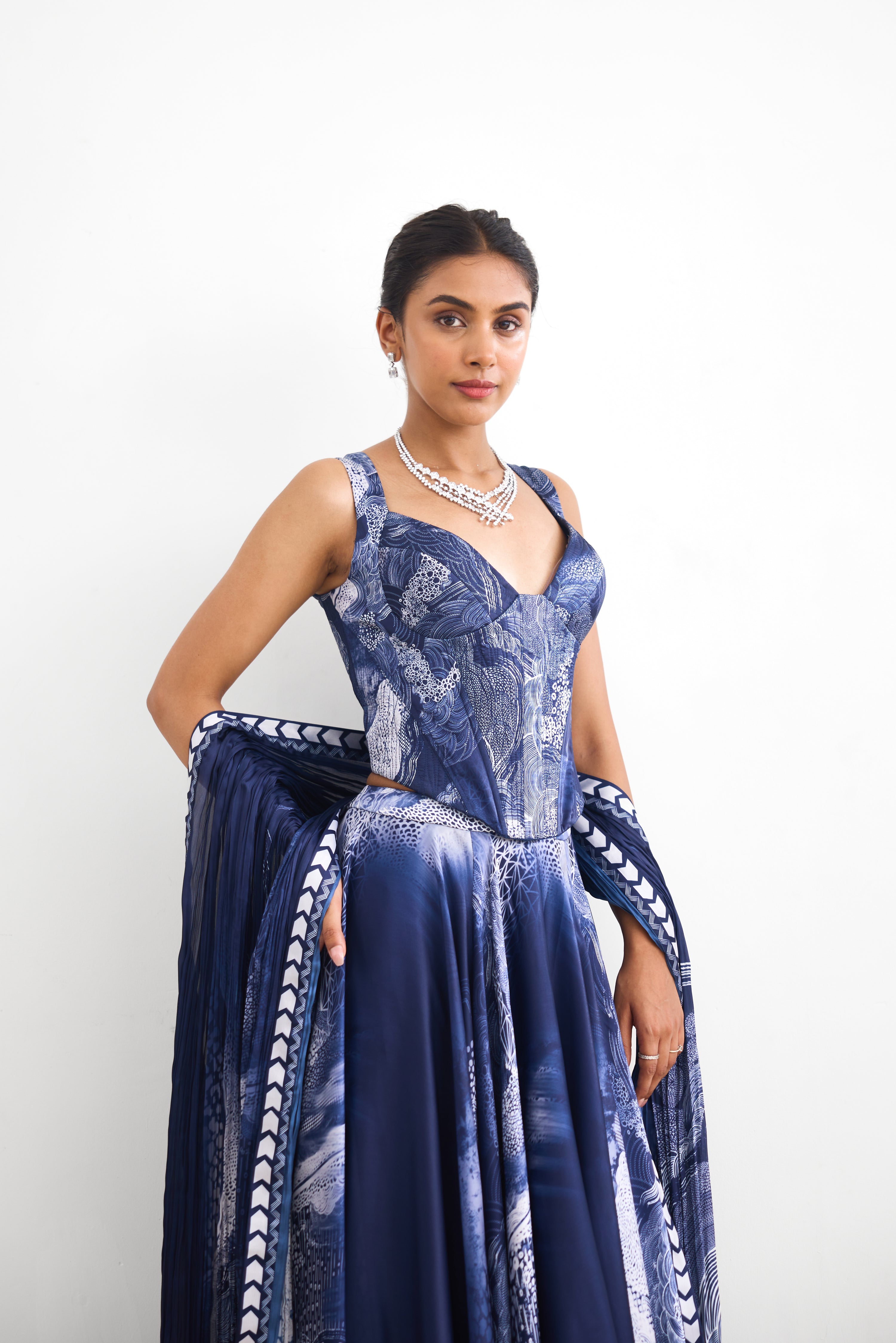Swirl Print Women wear Printed Lehenga set