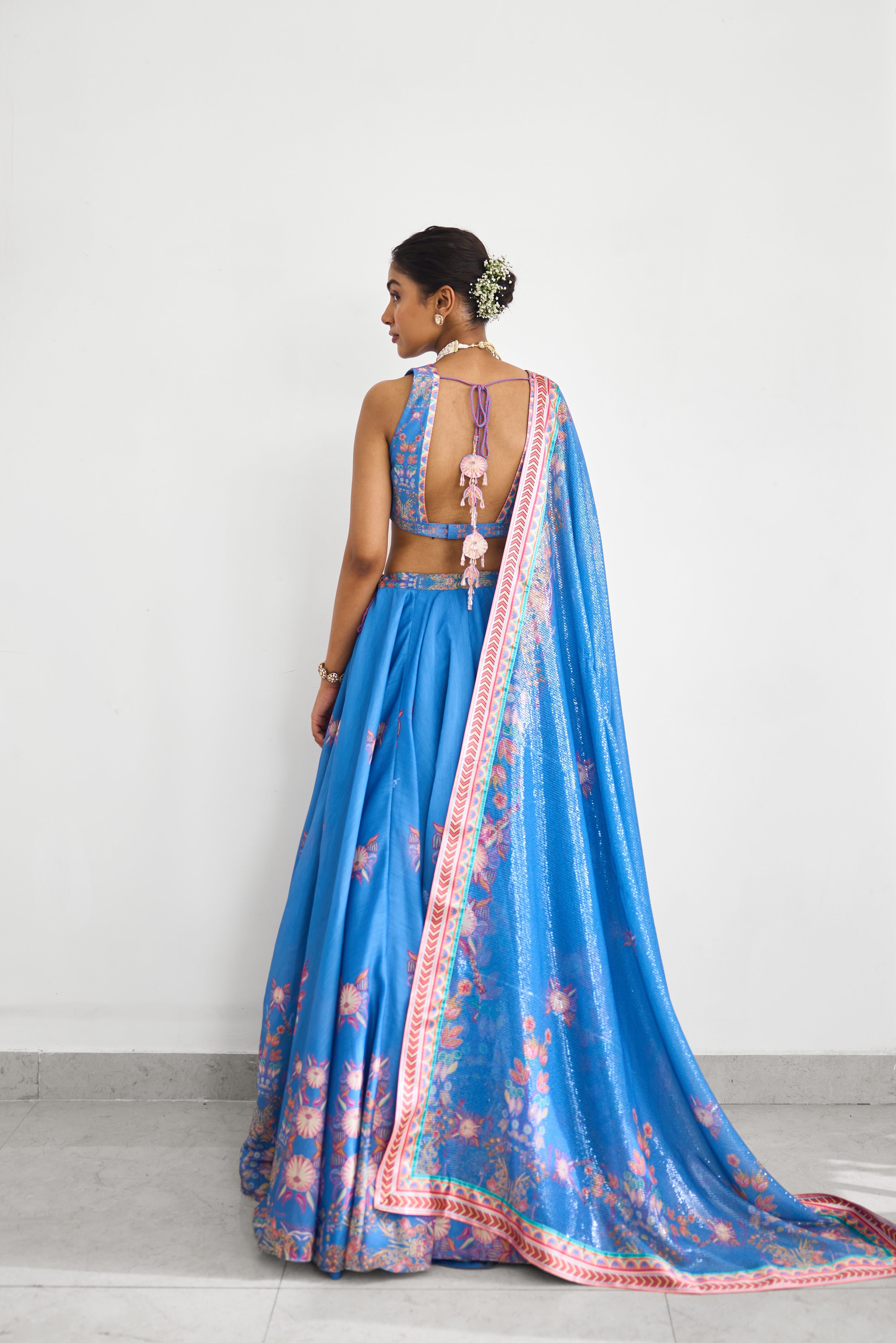 Blue Haze Women wear Printed Lehenga set