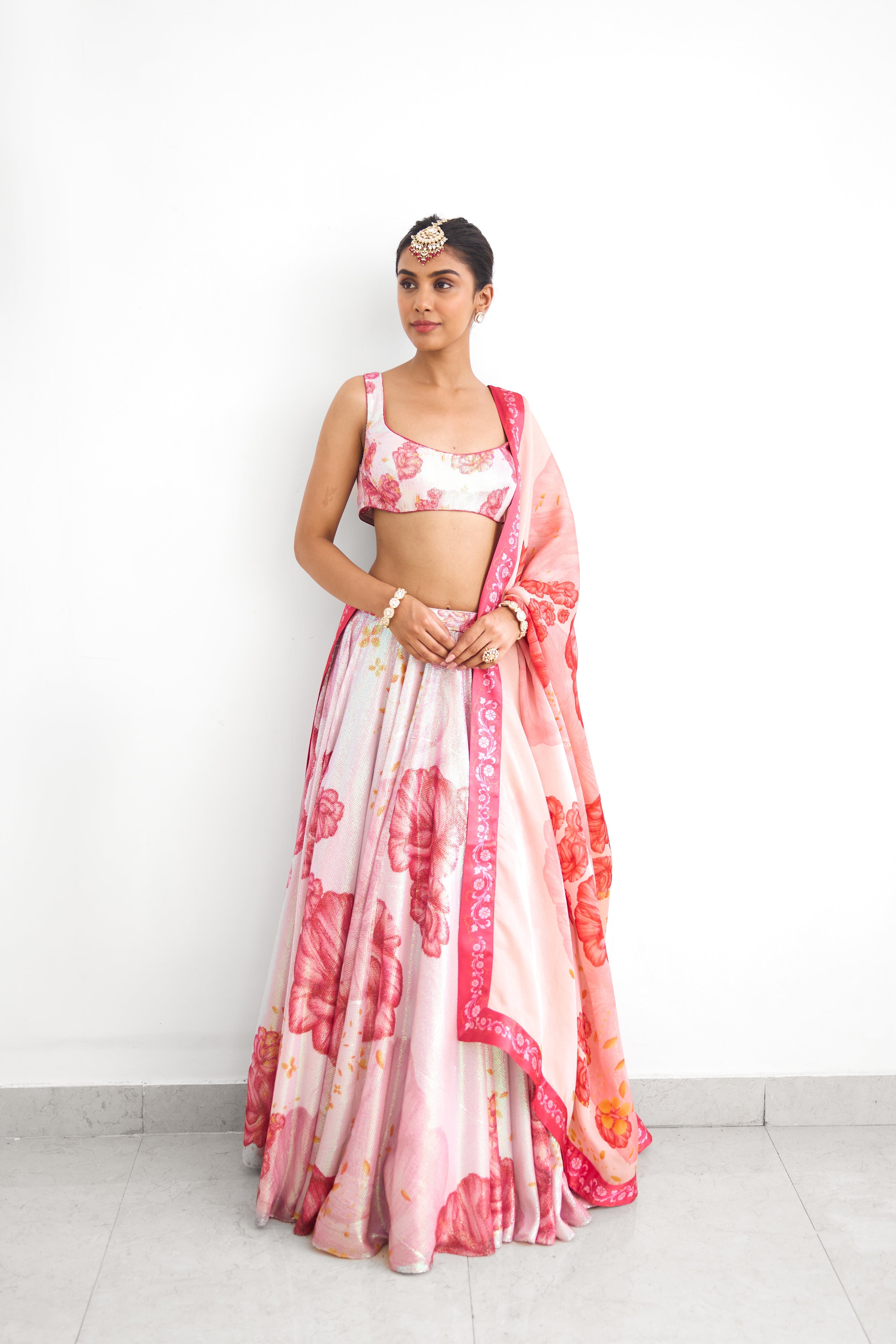 Blush Bloom Women wear Sequence Lehenga set