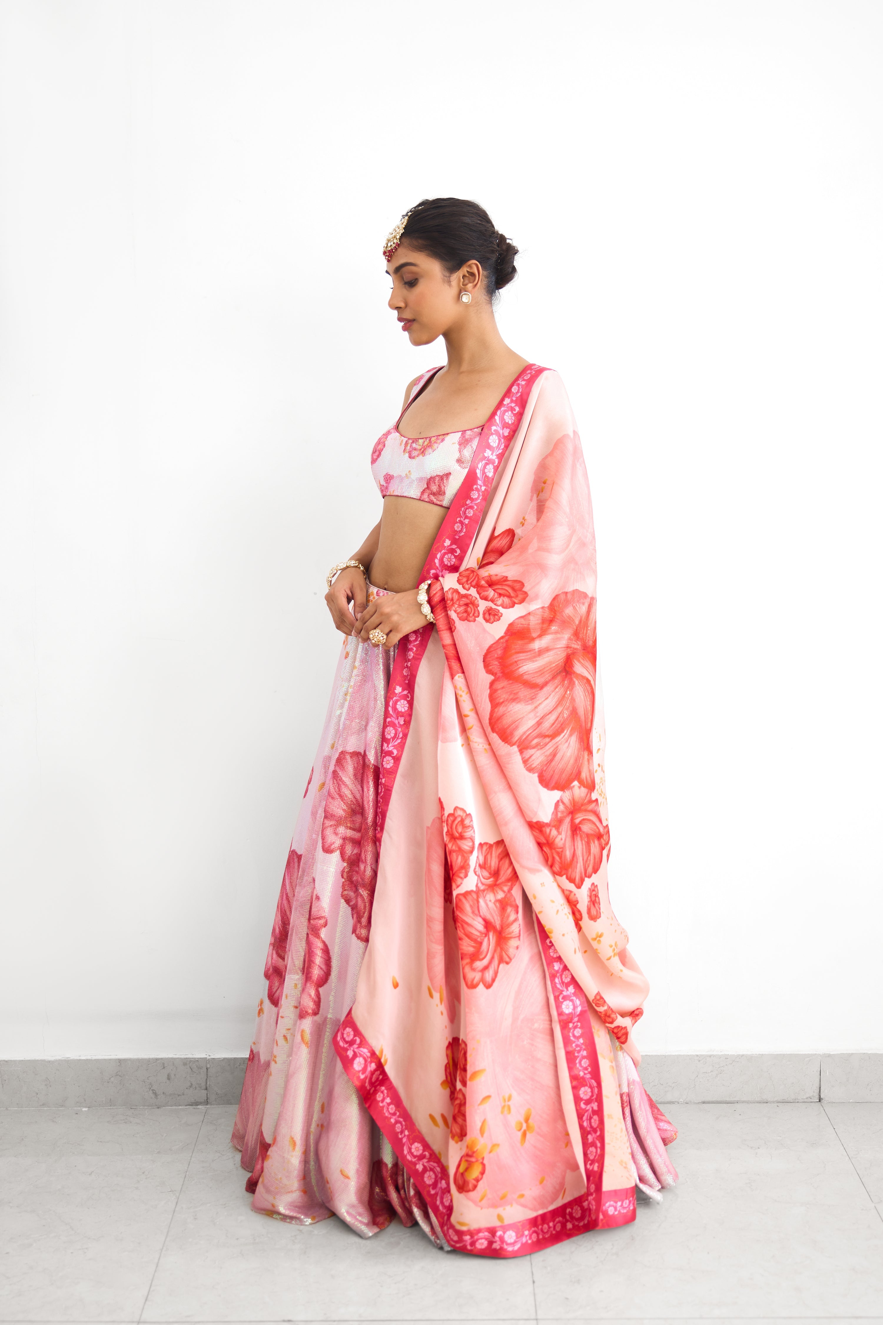 Blush Bloom Women wear Sequence Lehenga set