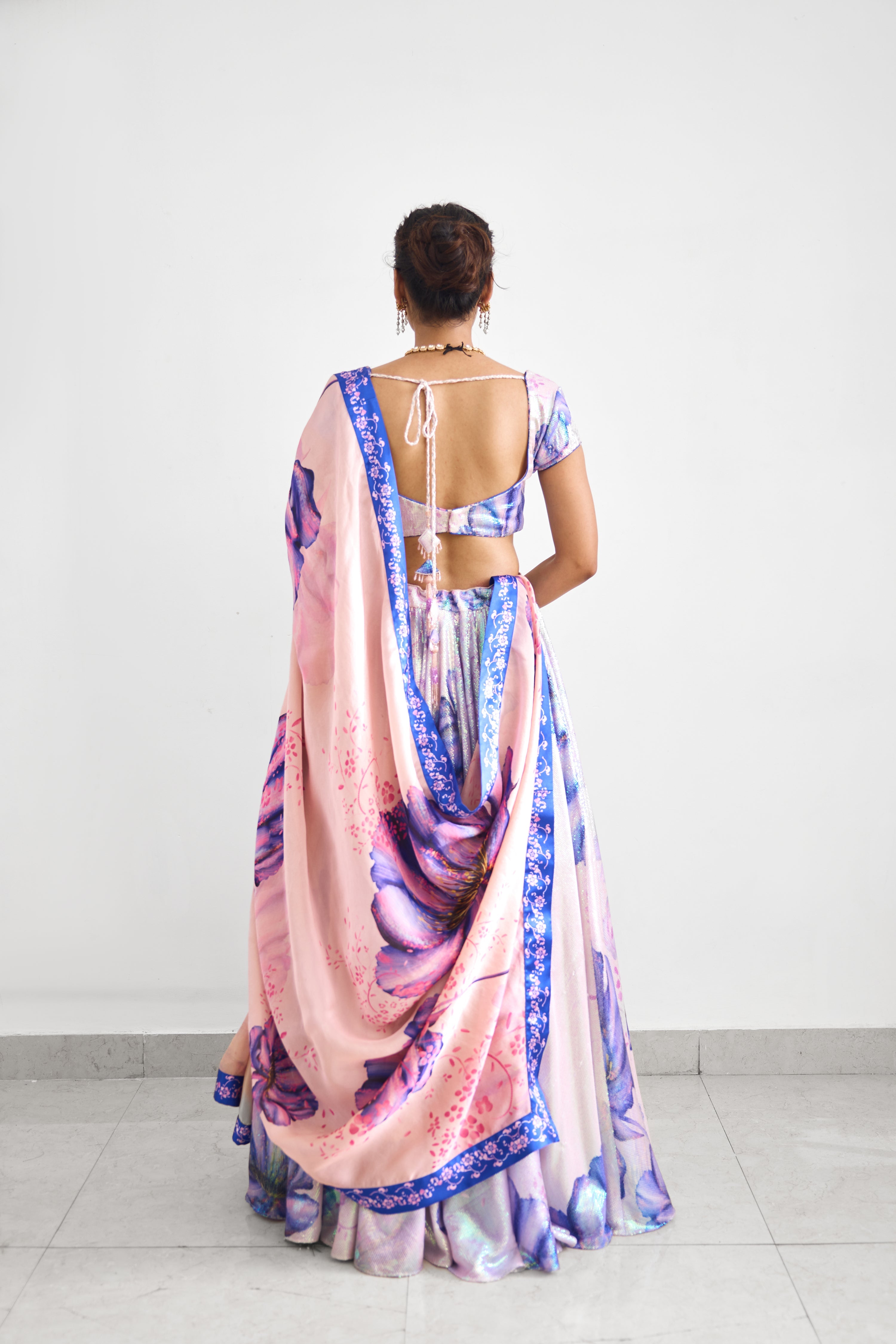 Lavender Twilight Women wear Sequence Lehenga set