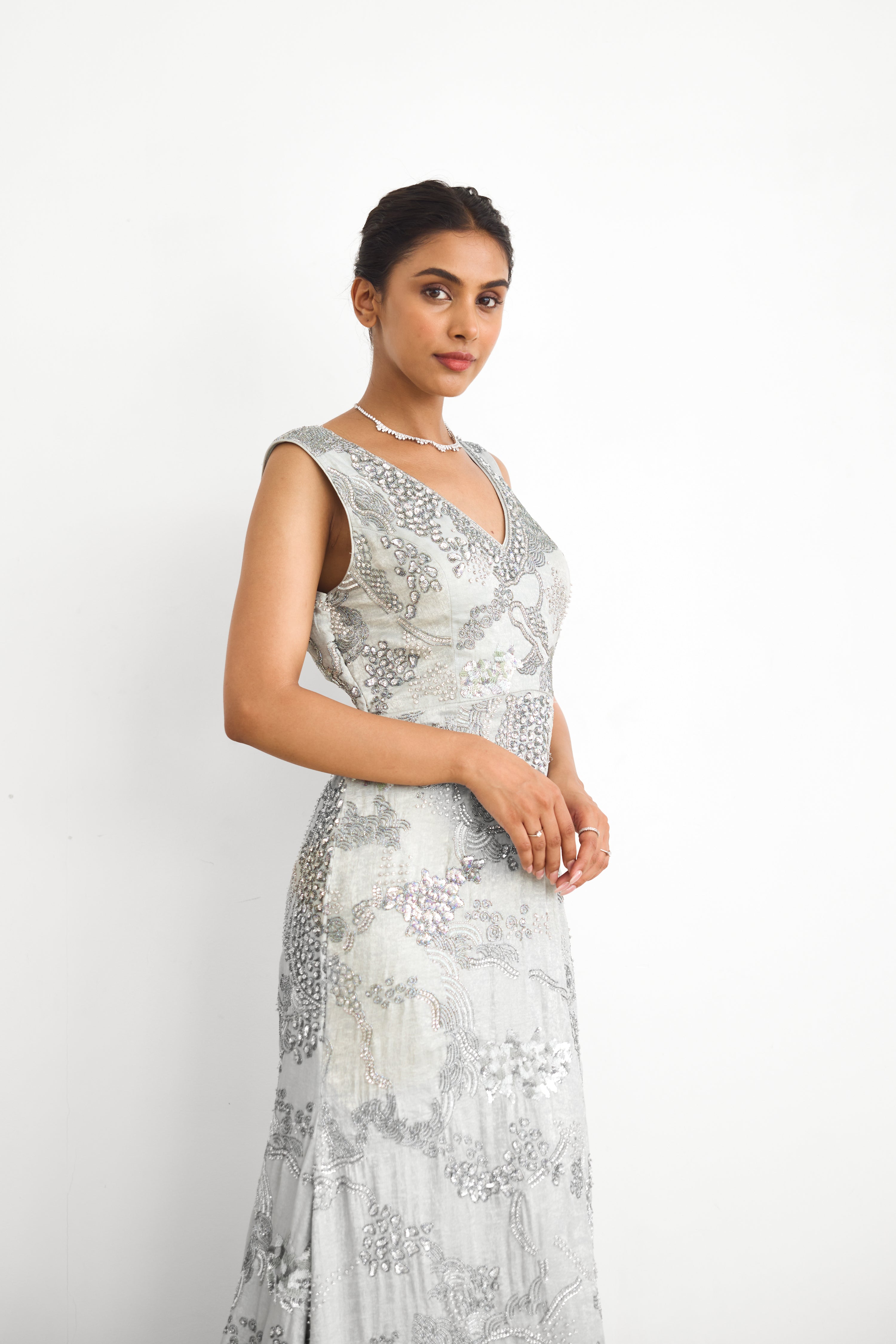 Sea Breeze Women wear Embellished Floor Length gown
