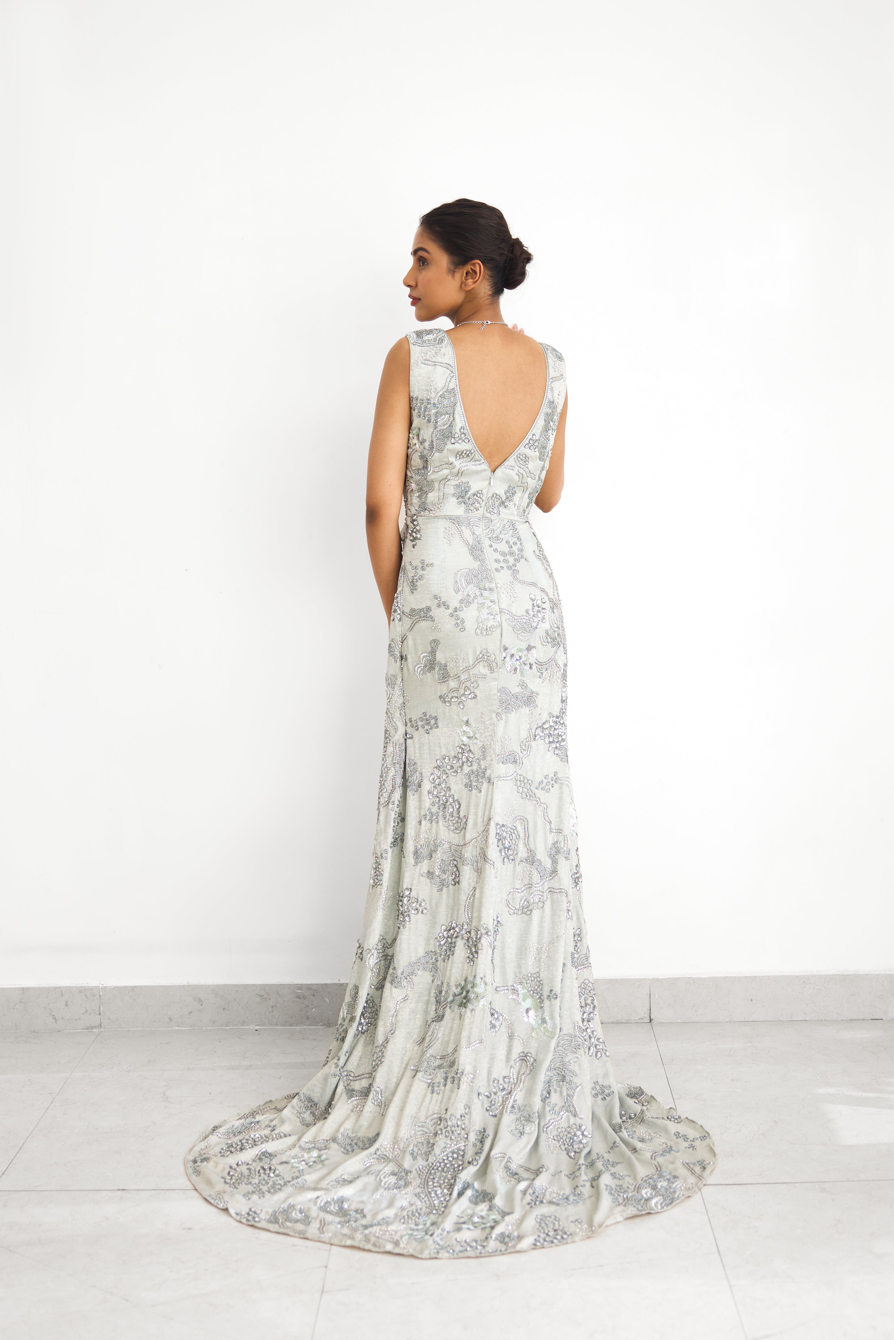 Sea Breeze Women wear Embellished Floor Length gown