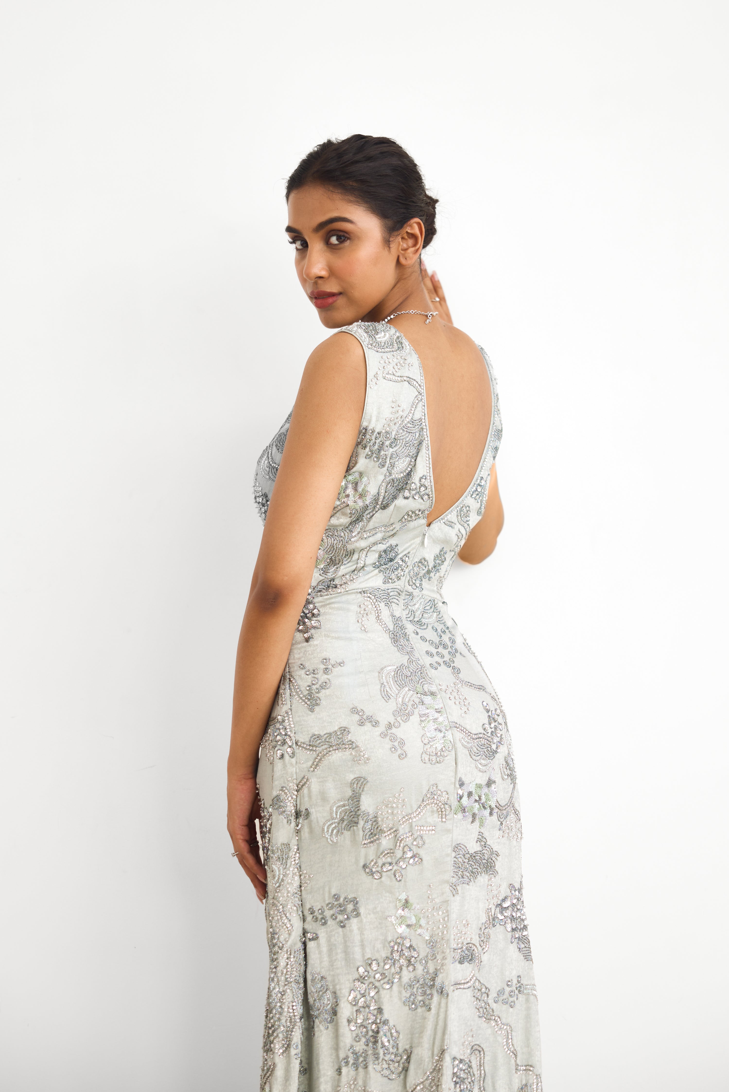 Sea Breeze Women wear Embellished Floor Length gown