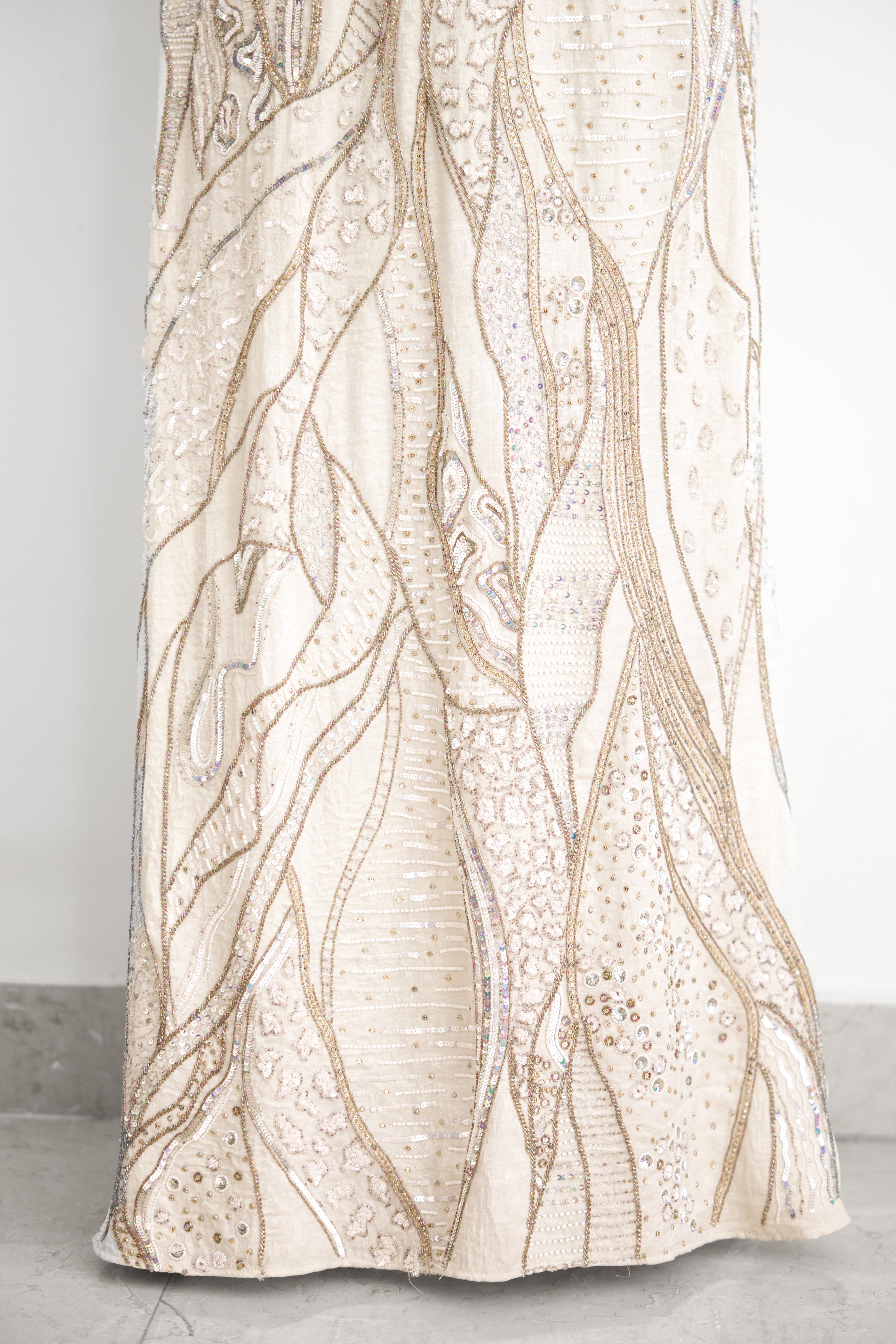 Gold Frost Women wear Embellished Gown