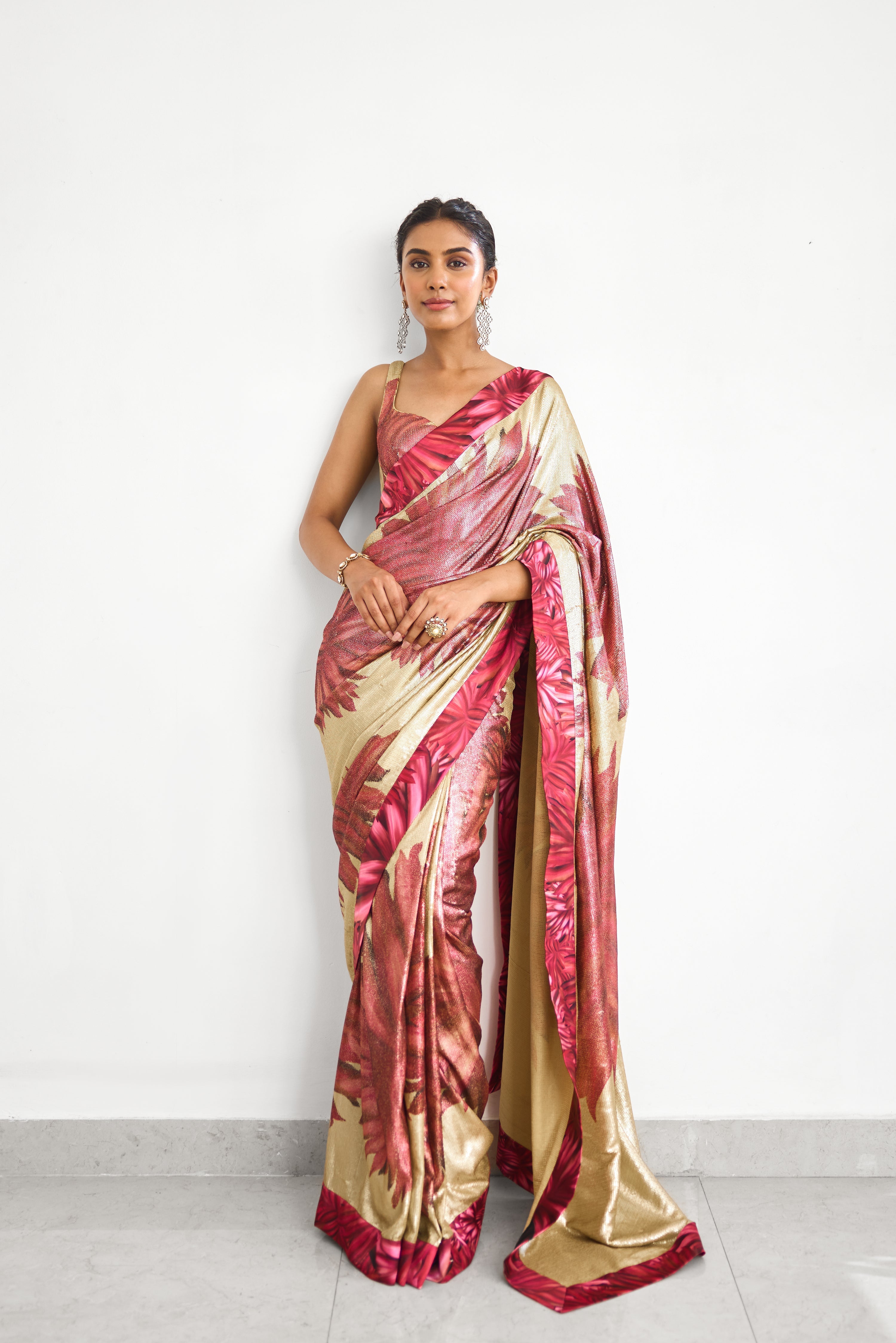 Golden Hour Women wear Sequence saree set