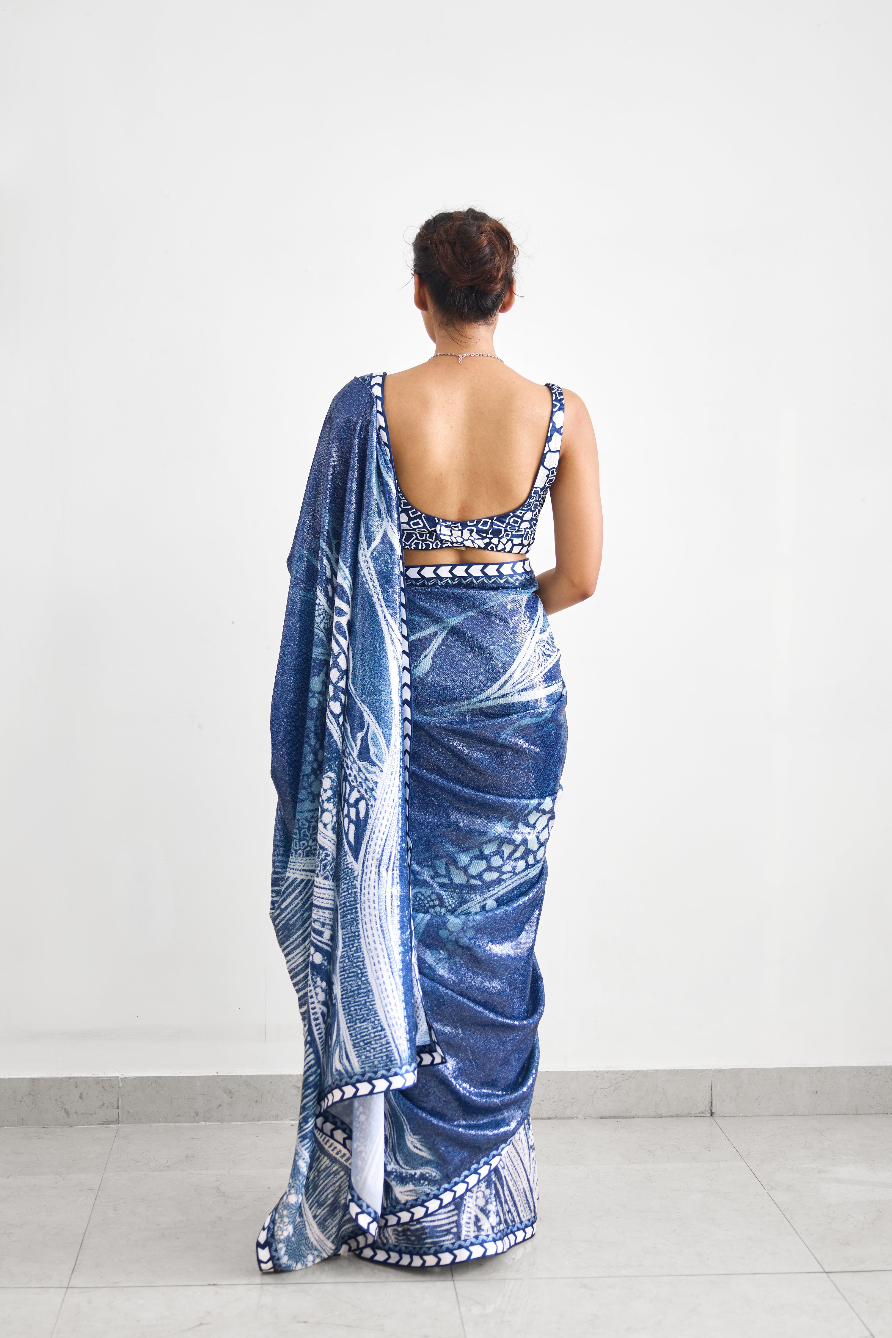 Swirl Sequence Women wear Saree set