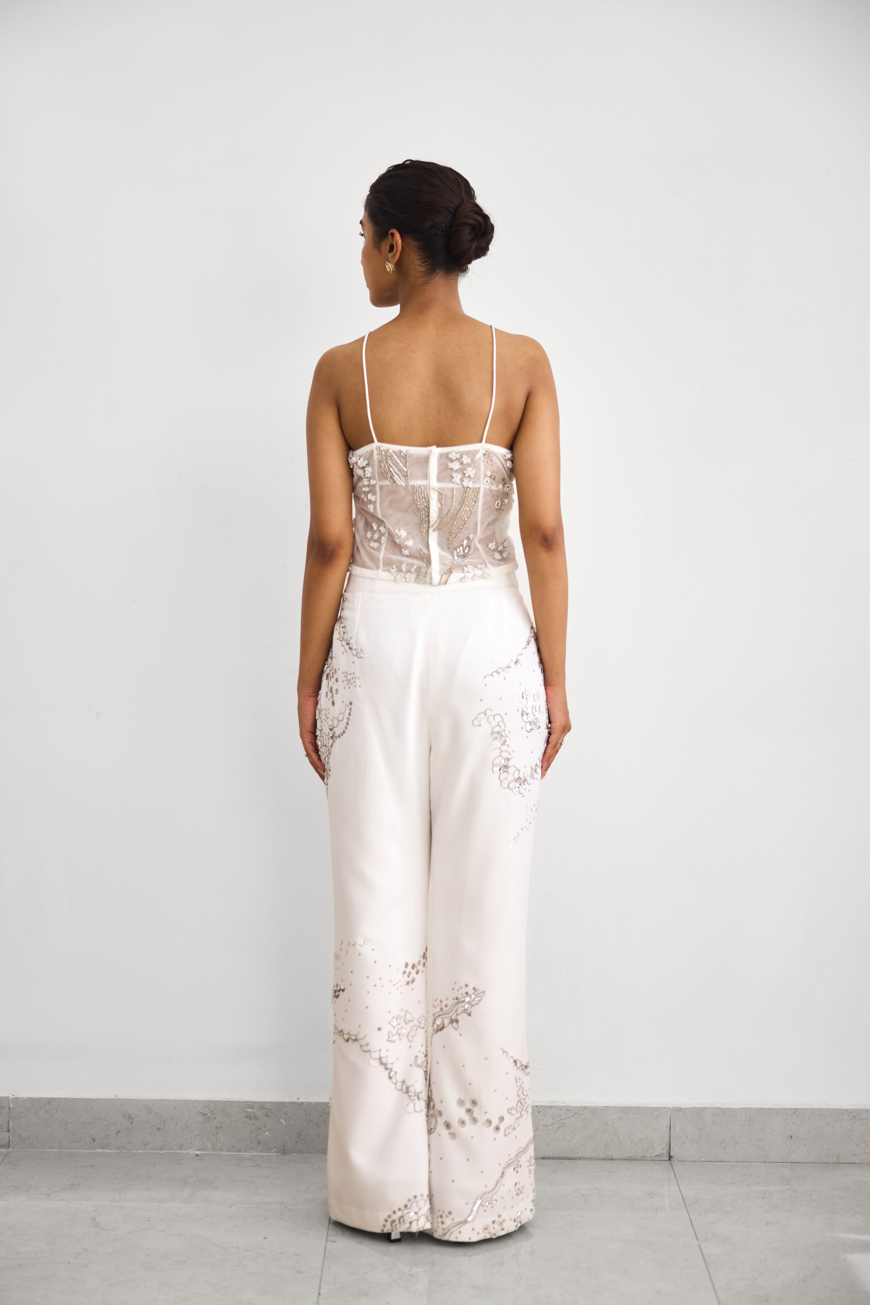 Aurora Ivory Women wear Jacket Pant Corset set