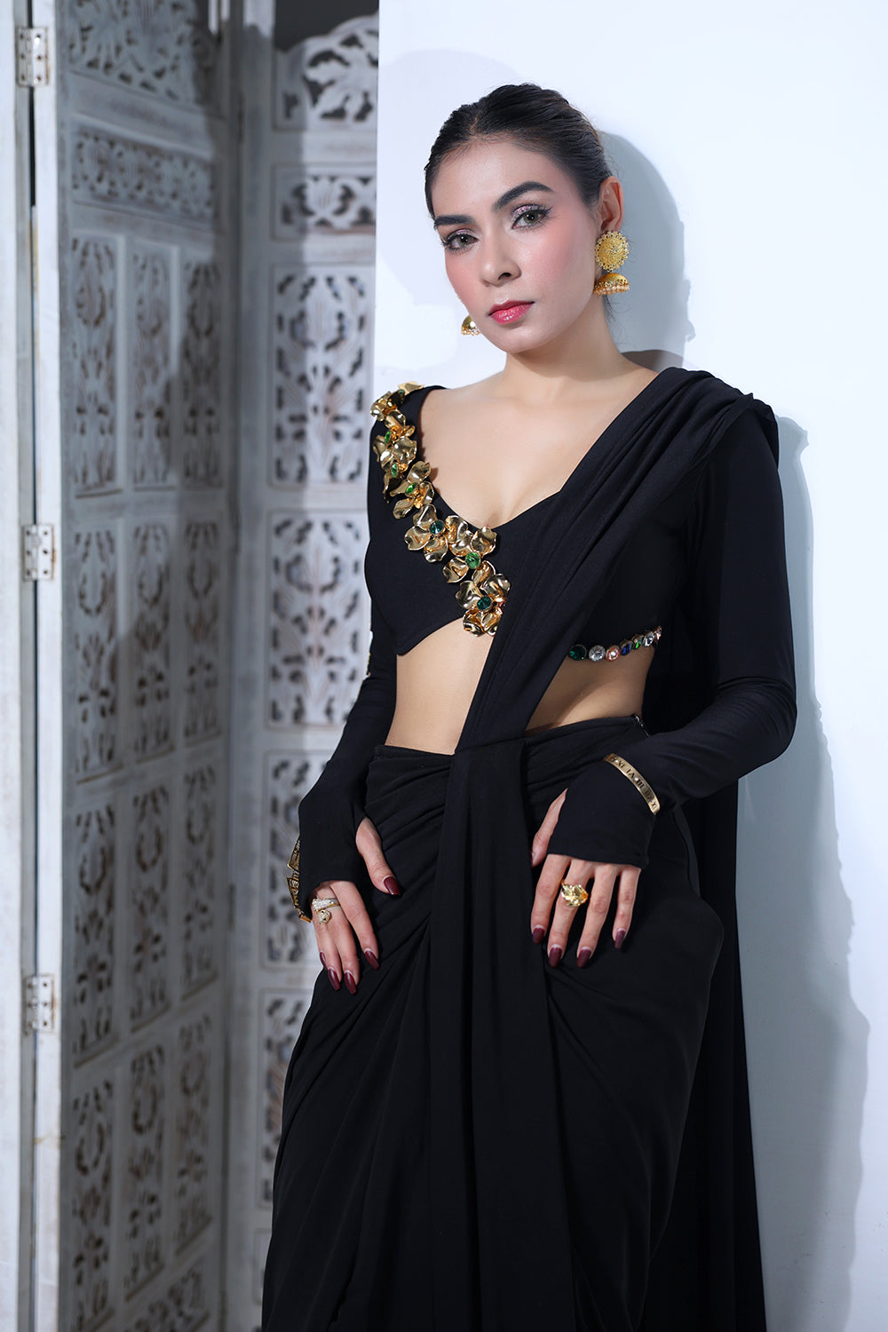Midnight Alloy Saree