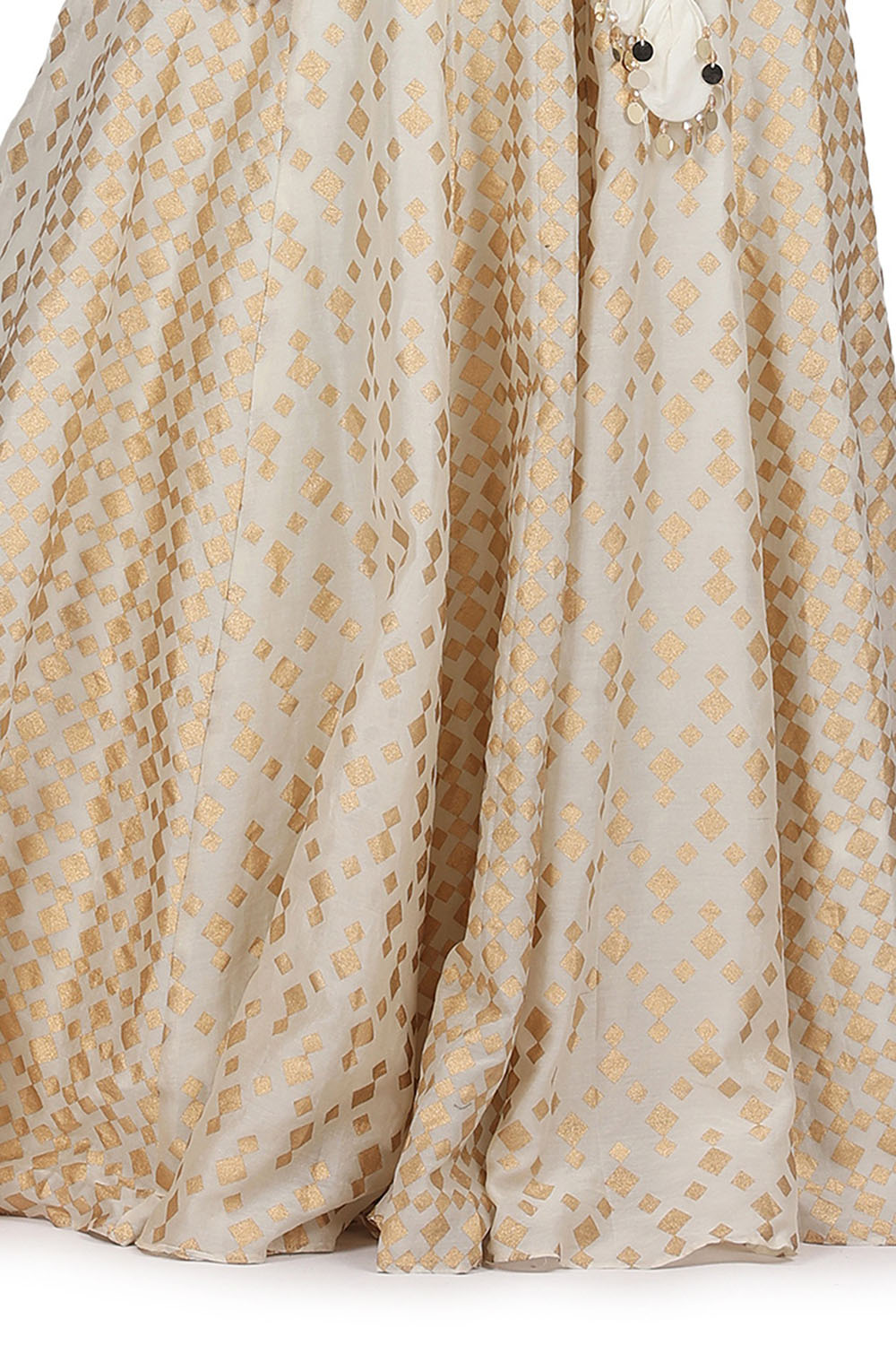 Printed Lehenga Set In Ivory - Auraya Fashion 