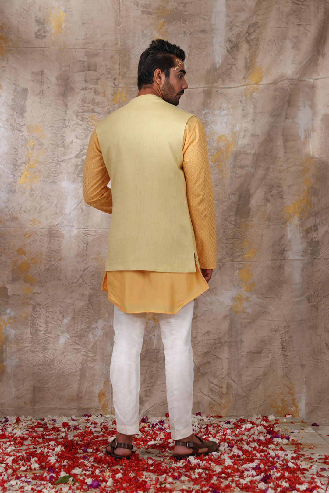 Suvan shawl collar nehru jacket