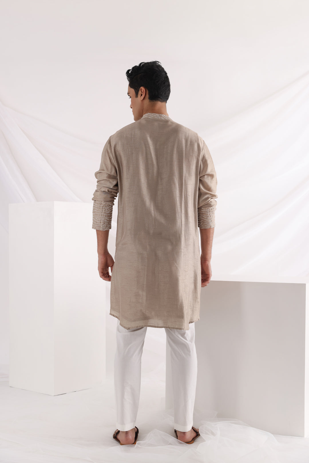 Coastal nehru jacket and Eldoris pleated kurta set