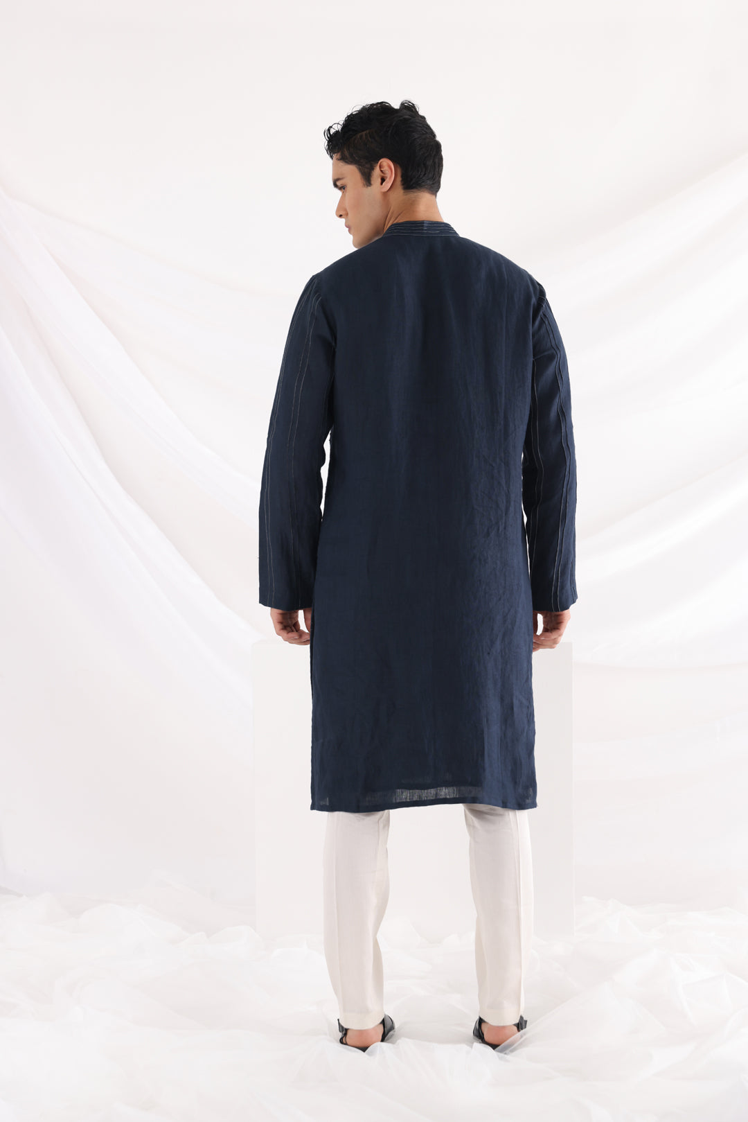 Azure zigzag kurta set