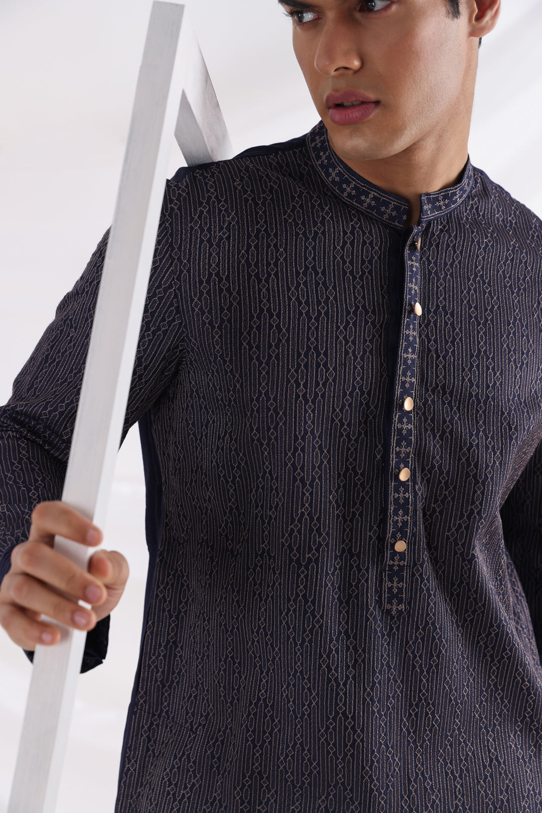 Bleu threadwork kurta set