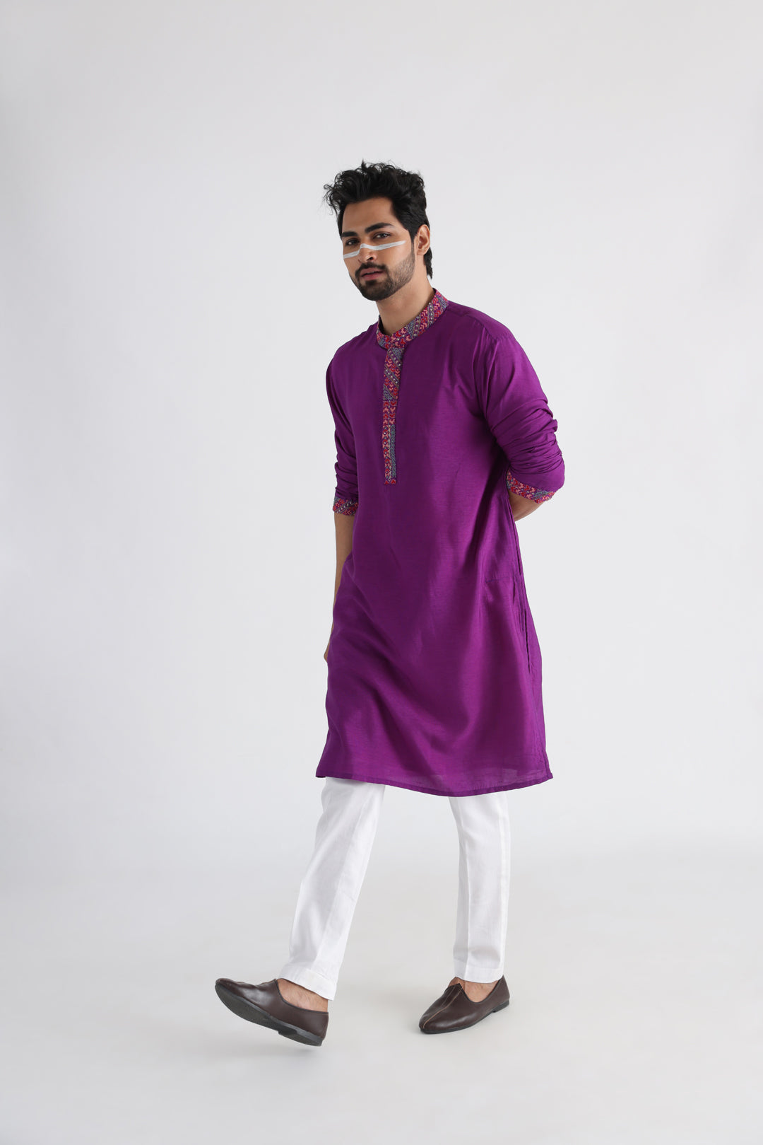 Emir purple kurta set