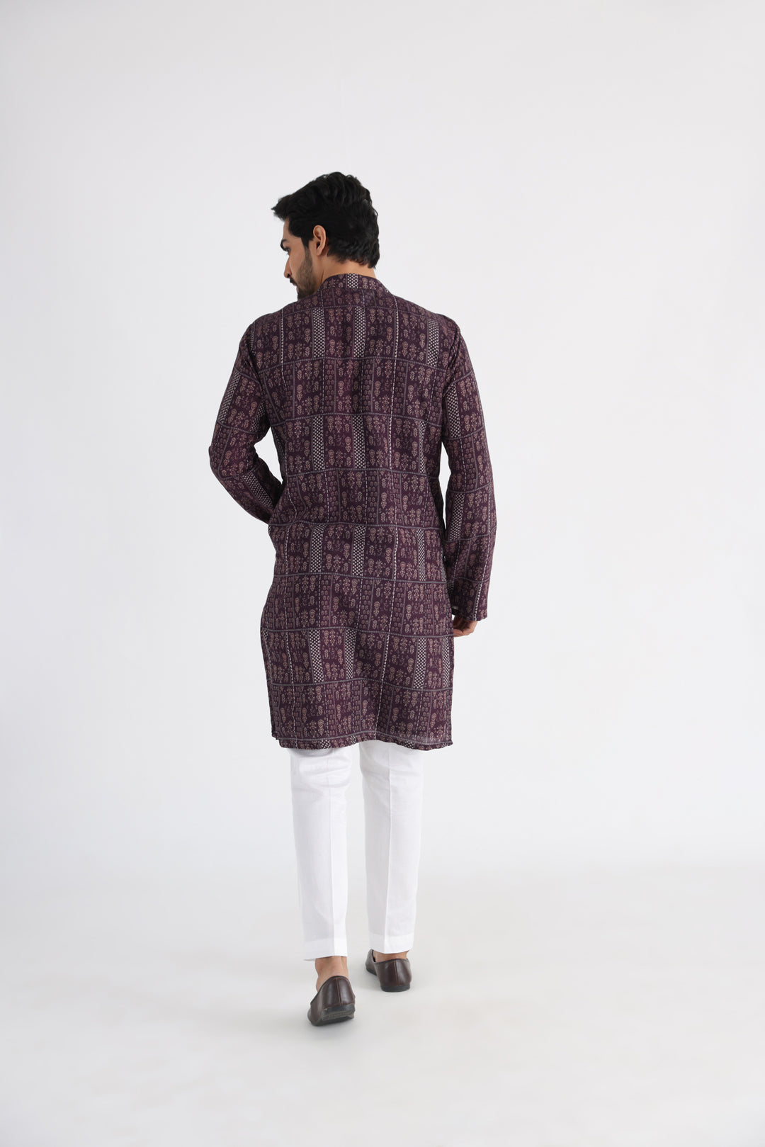 Brown printed kurta set